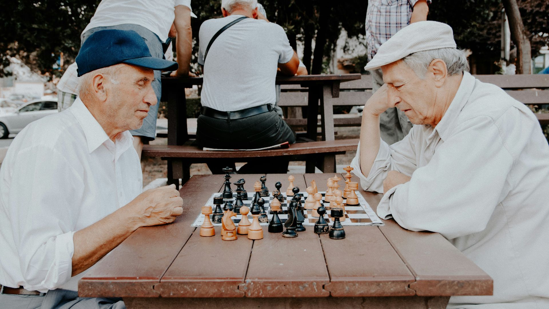two men playing chess