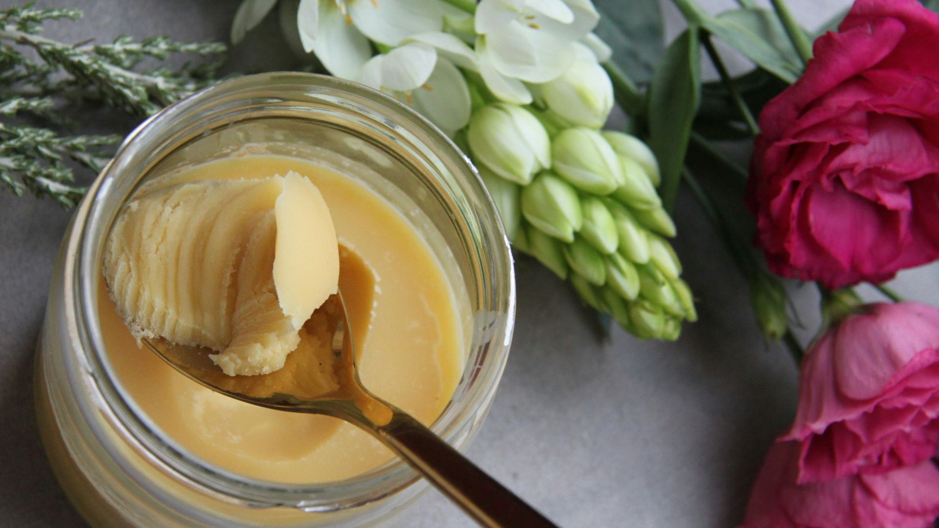 jar of butter with spoon