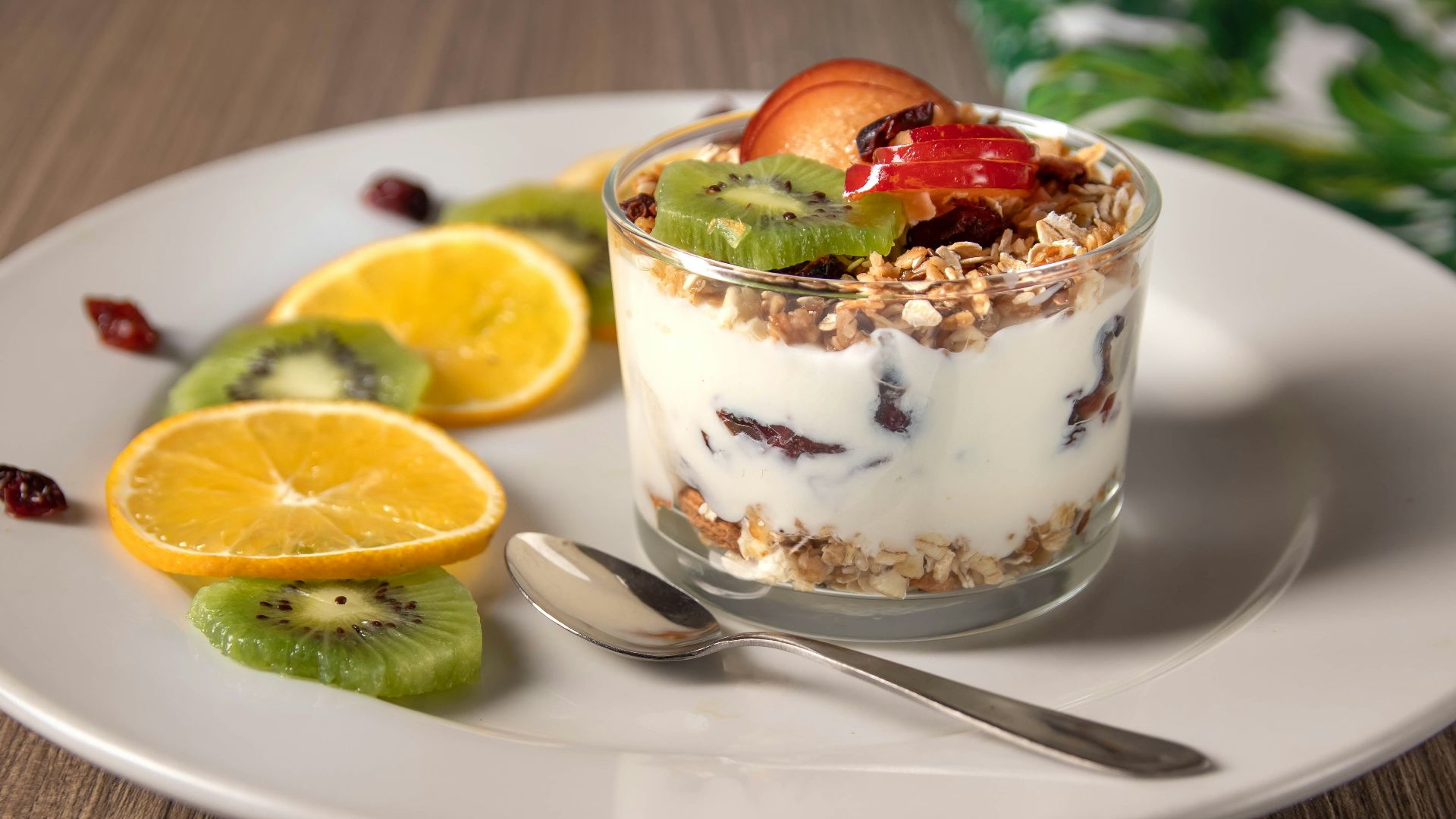 ice cream with sliced lemon on white ceramic plate