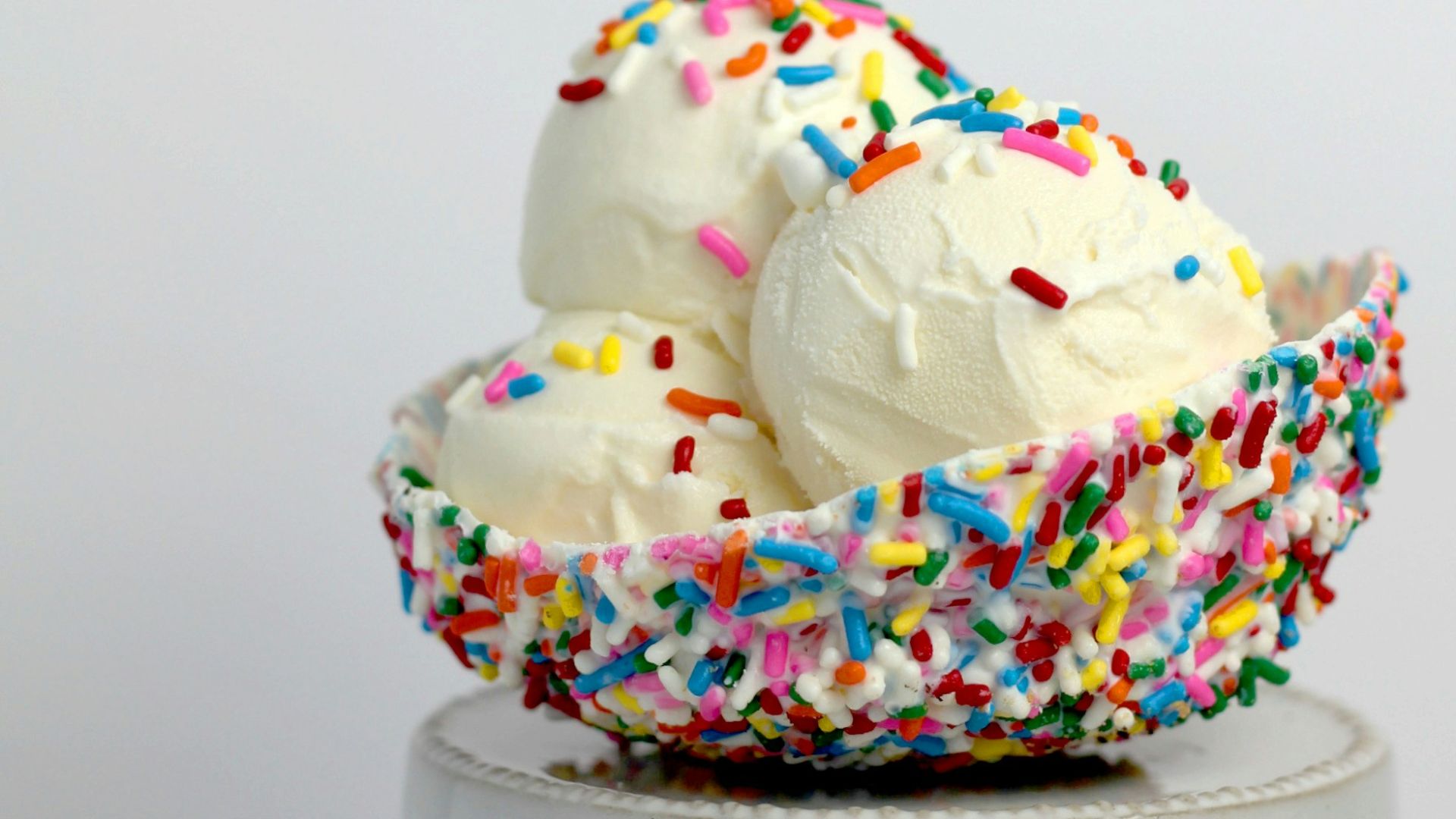 vanilla ice cream with sprinkles