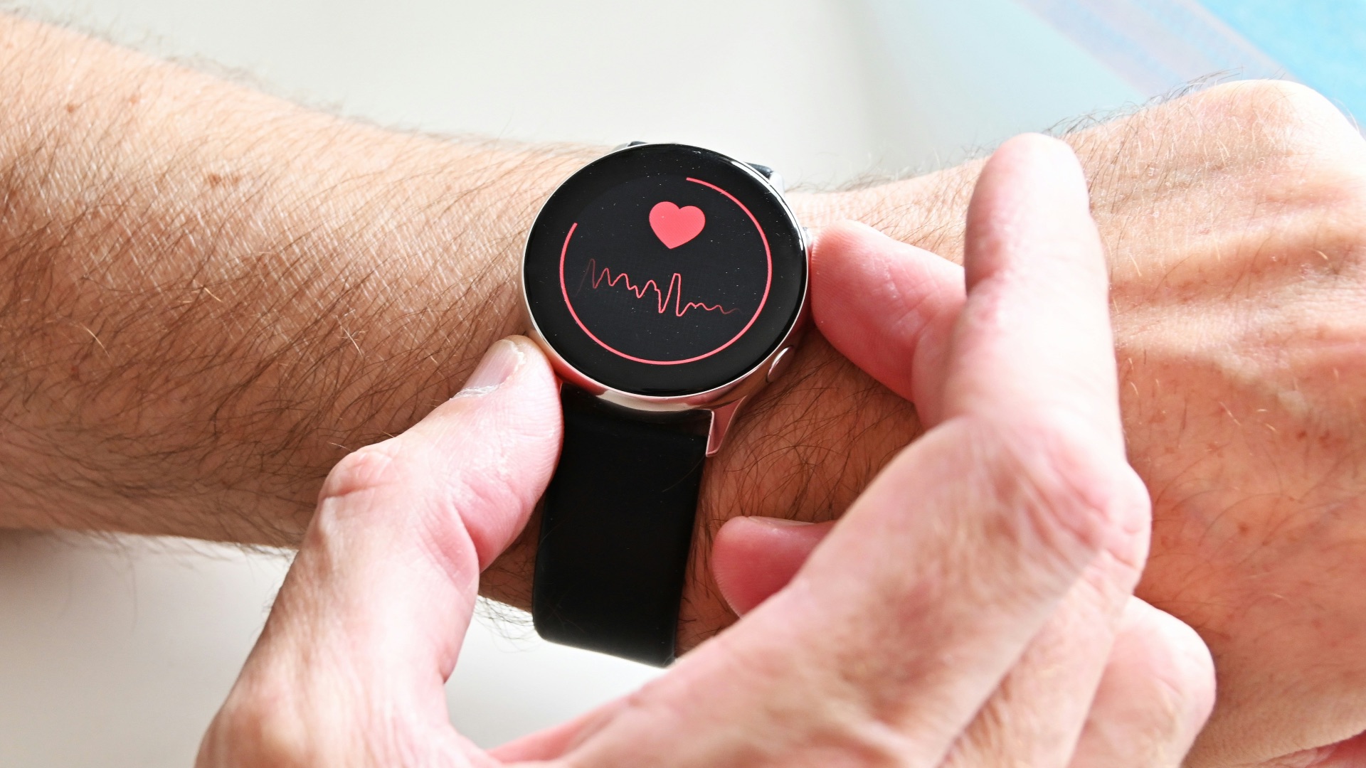 a person holding a stopwatch