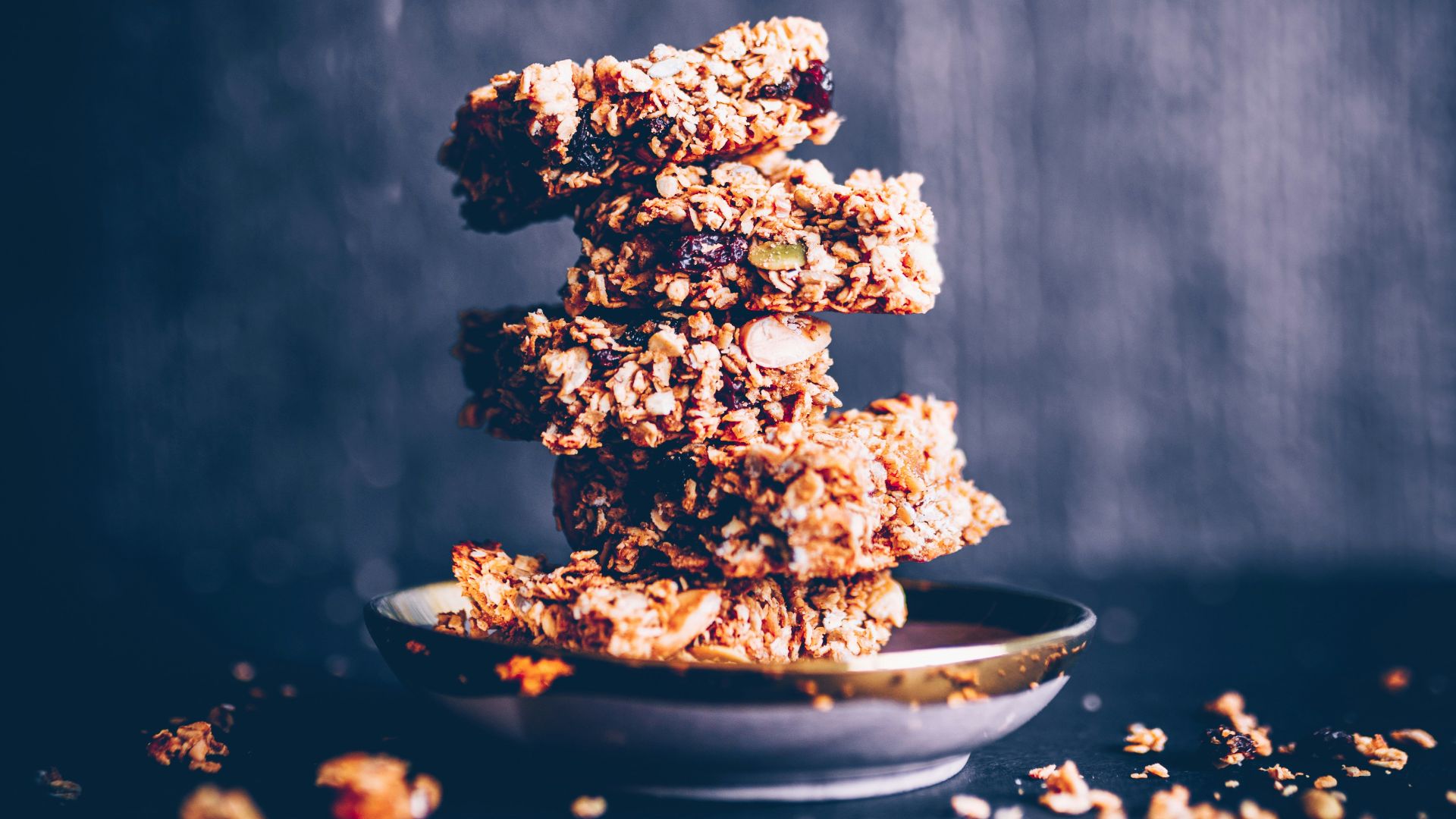 piled cookies on ceramic snack plate