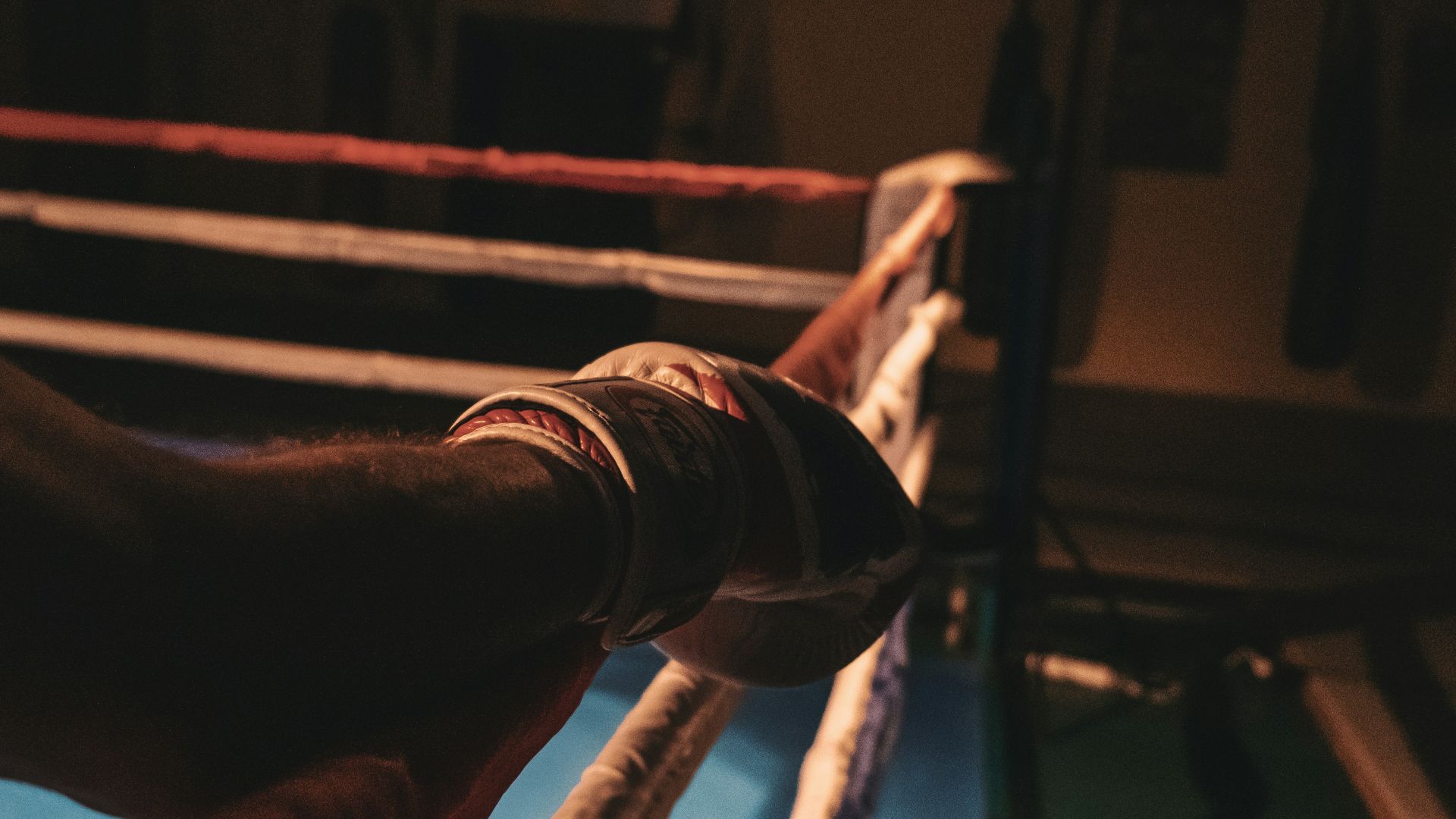 person in black leather boots