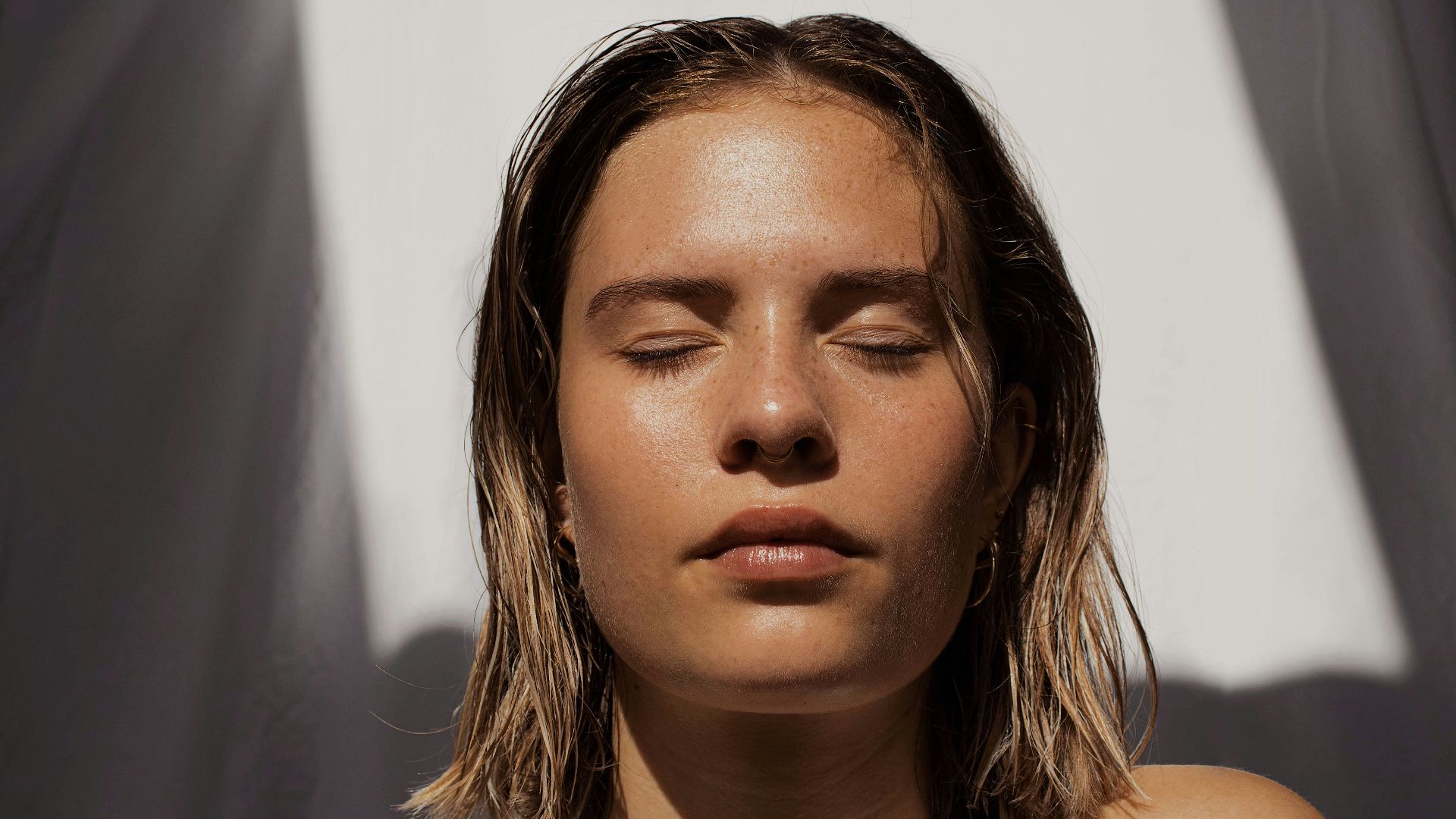 woman in white tank top