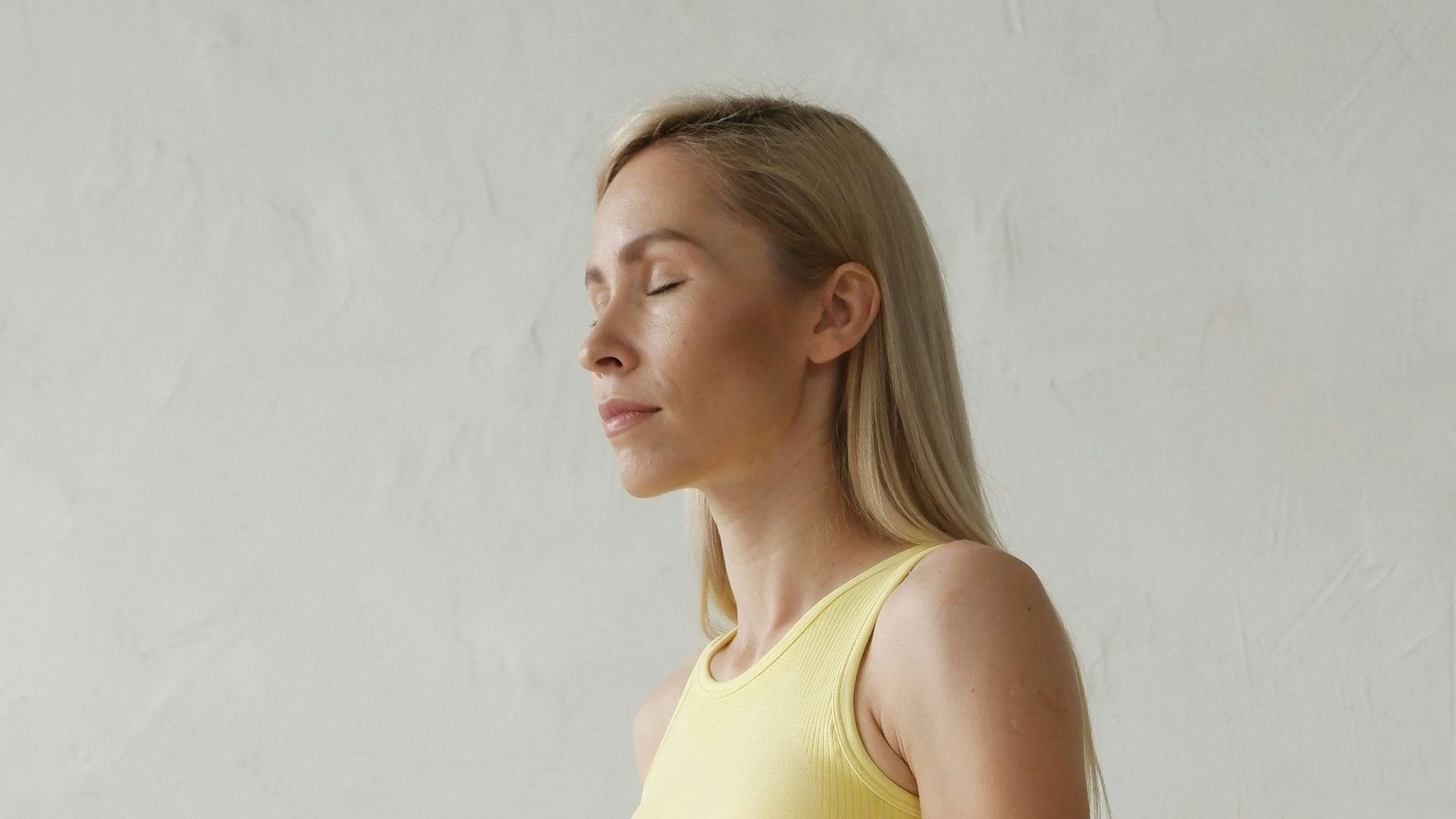 a woman sitting on the floor
