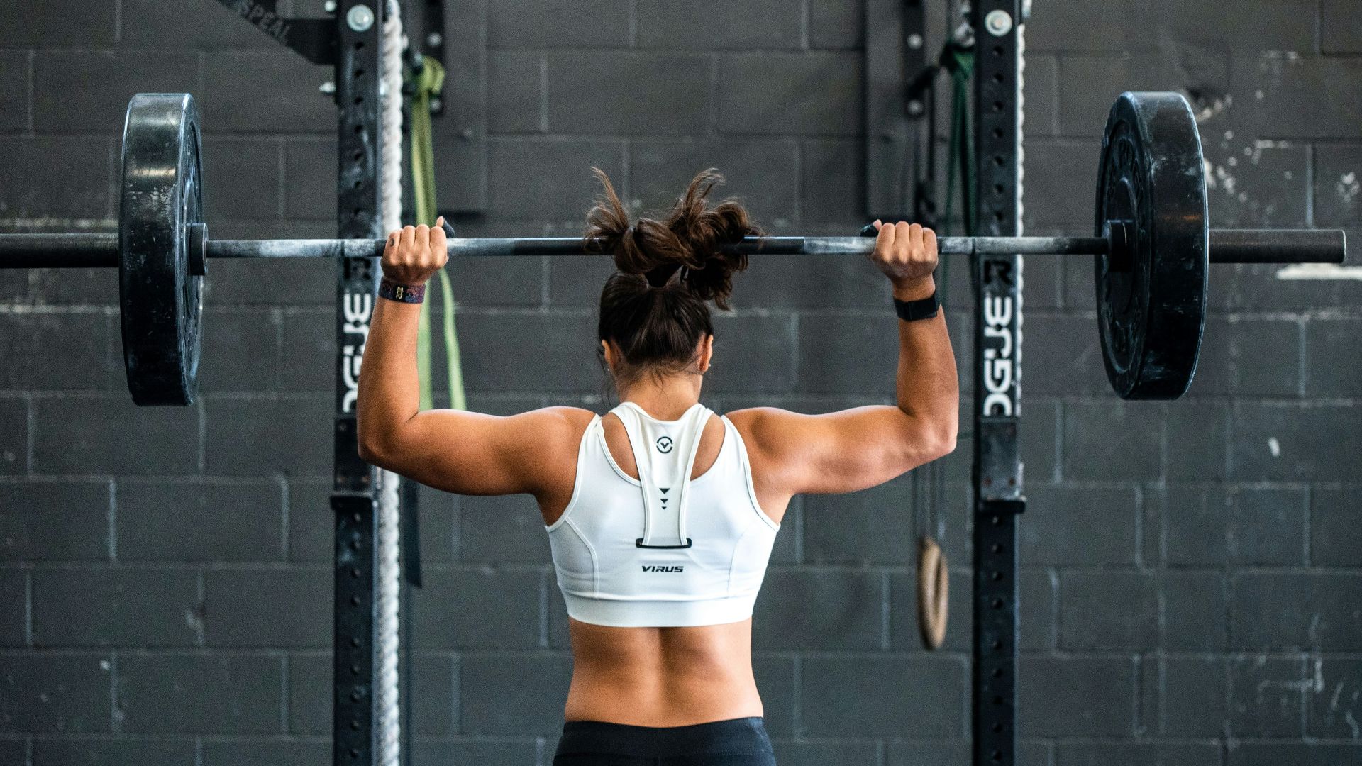 woman doing weight lifting