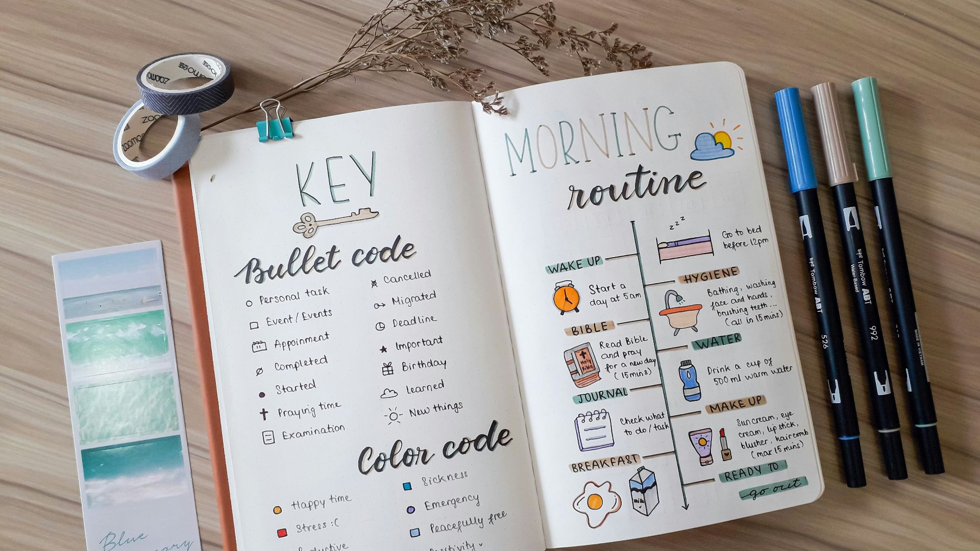 an open book with writing on it next to a pair of scissors