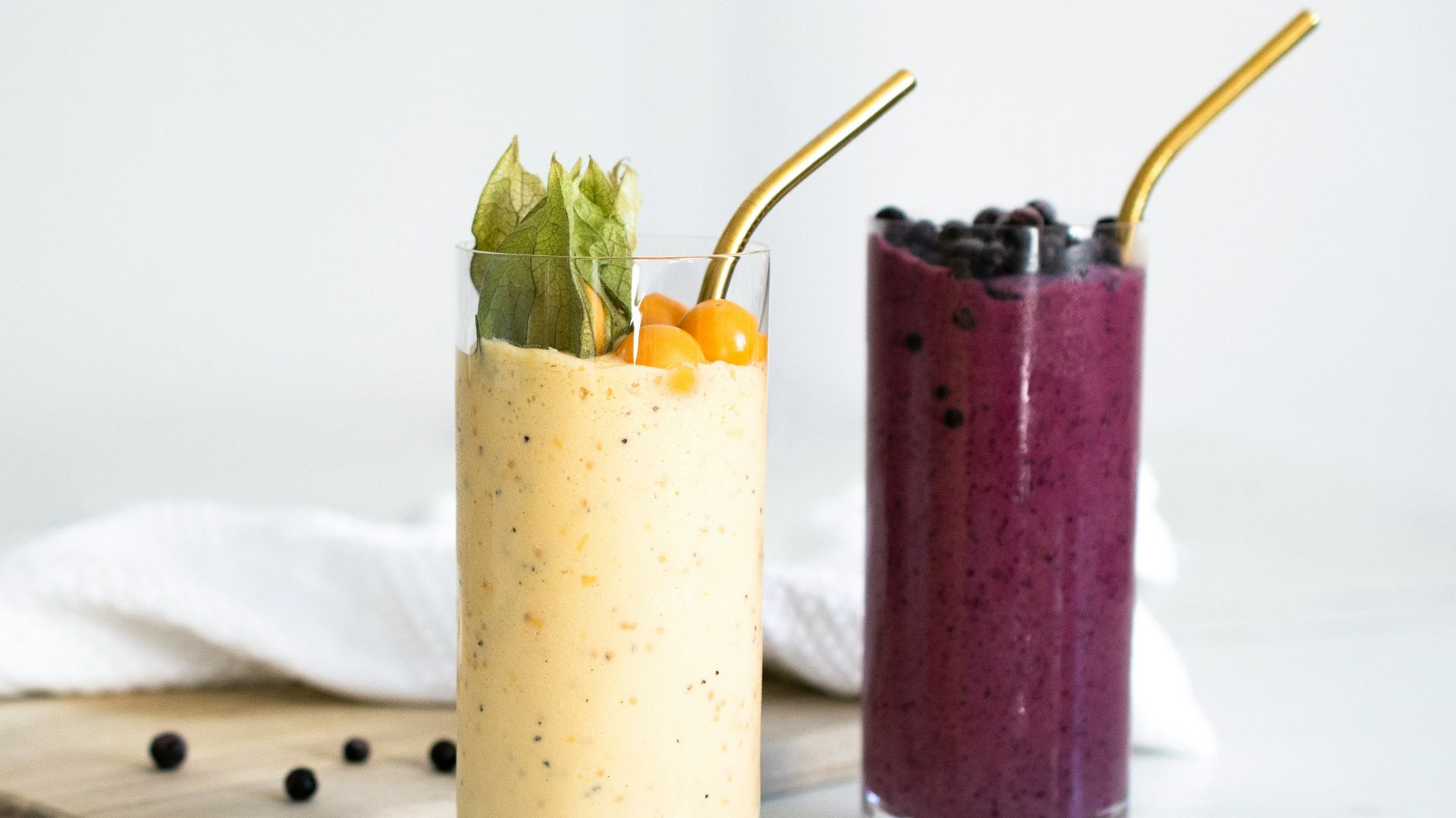 a group of different colored drinks