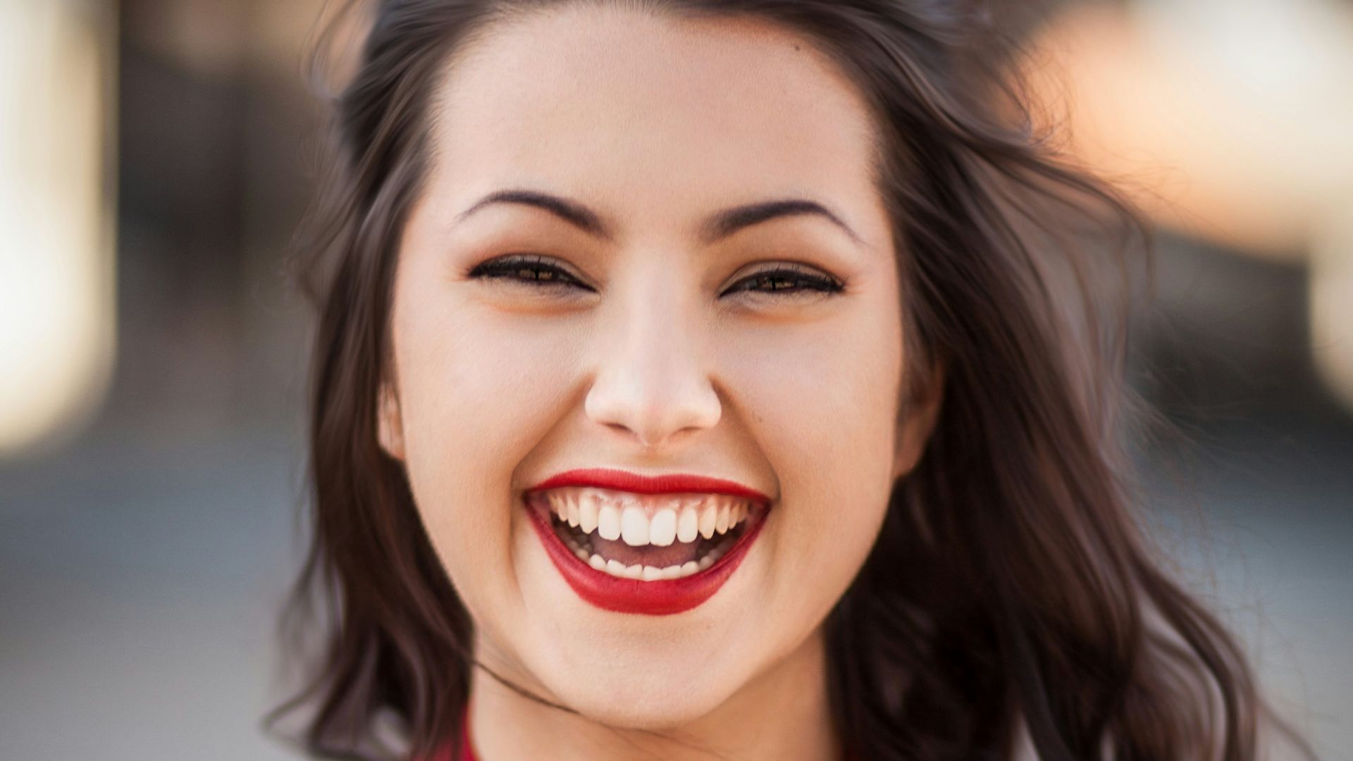 closeup photography of woman smiling