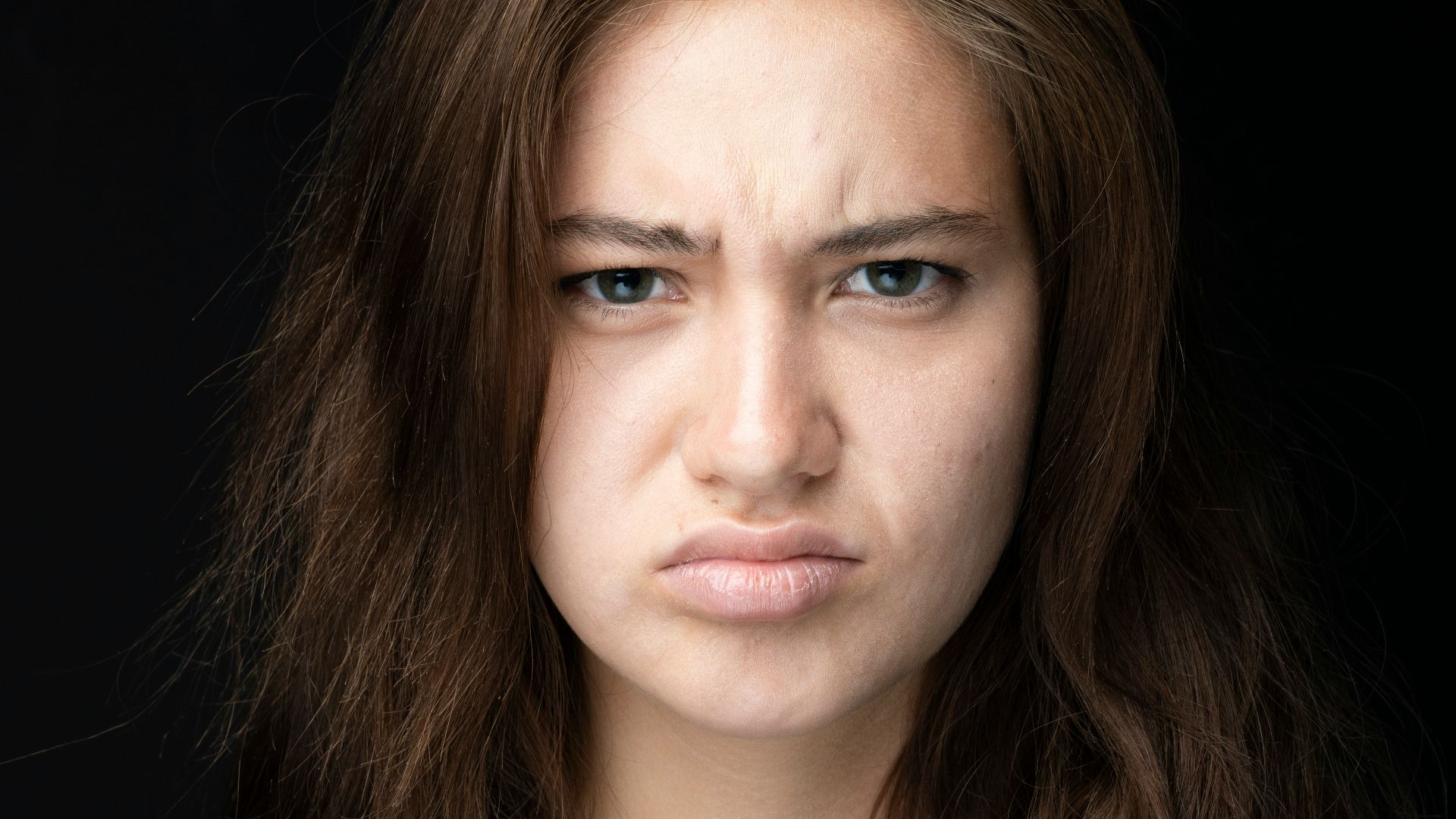 woman in black crew neck shirt