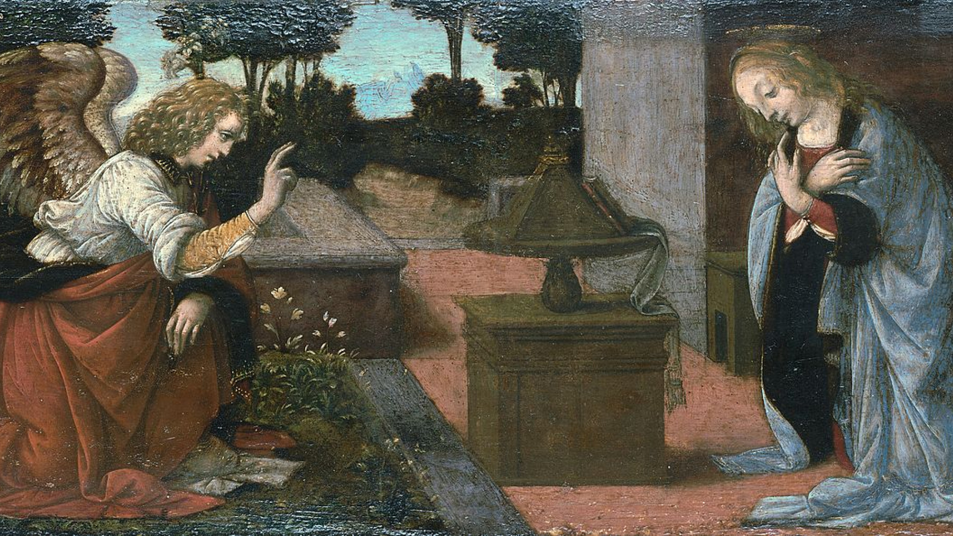 L'annonciation, By Leonardo Da Vinci, From C2Rmf Retouched