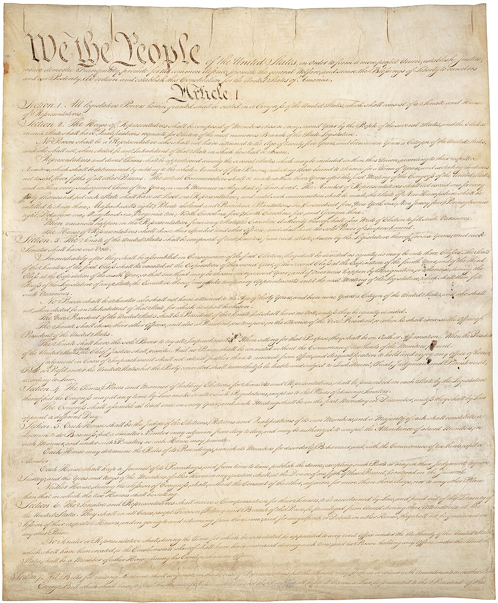 1024Px-Constitution Of The United States, Page 1