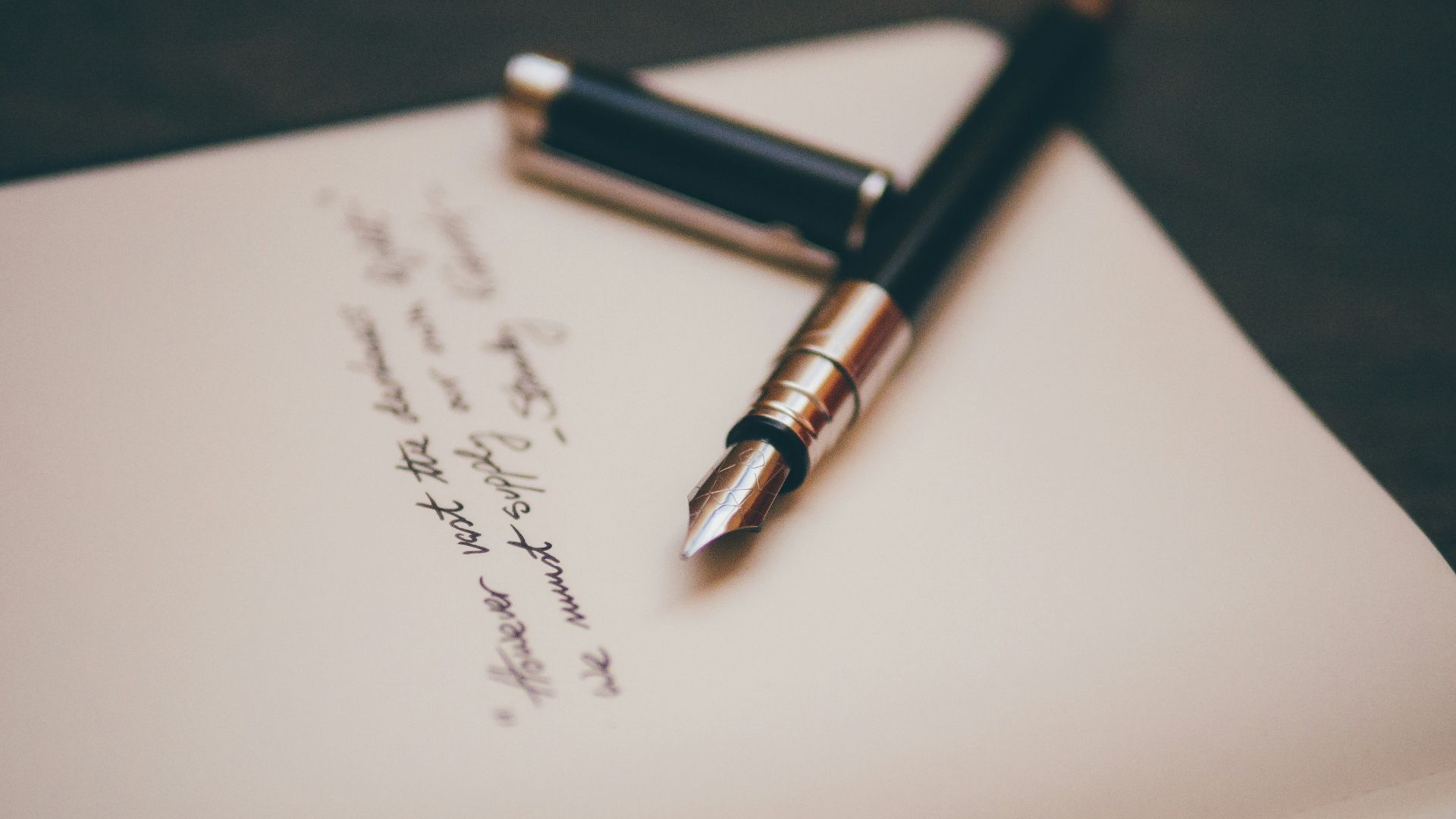 black and silver fountain pen