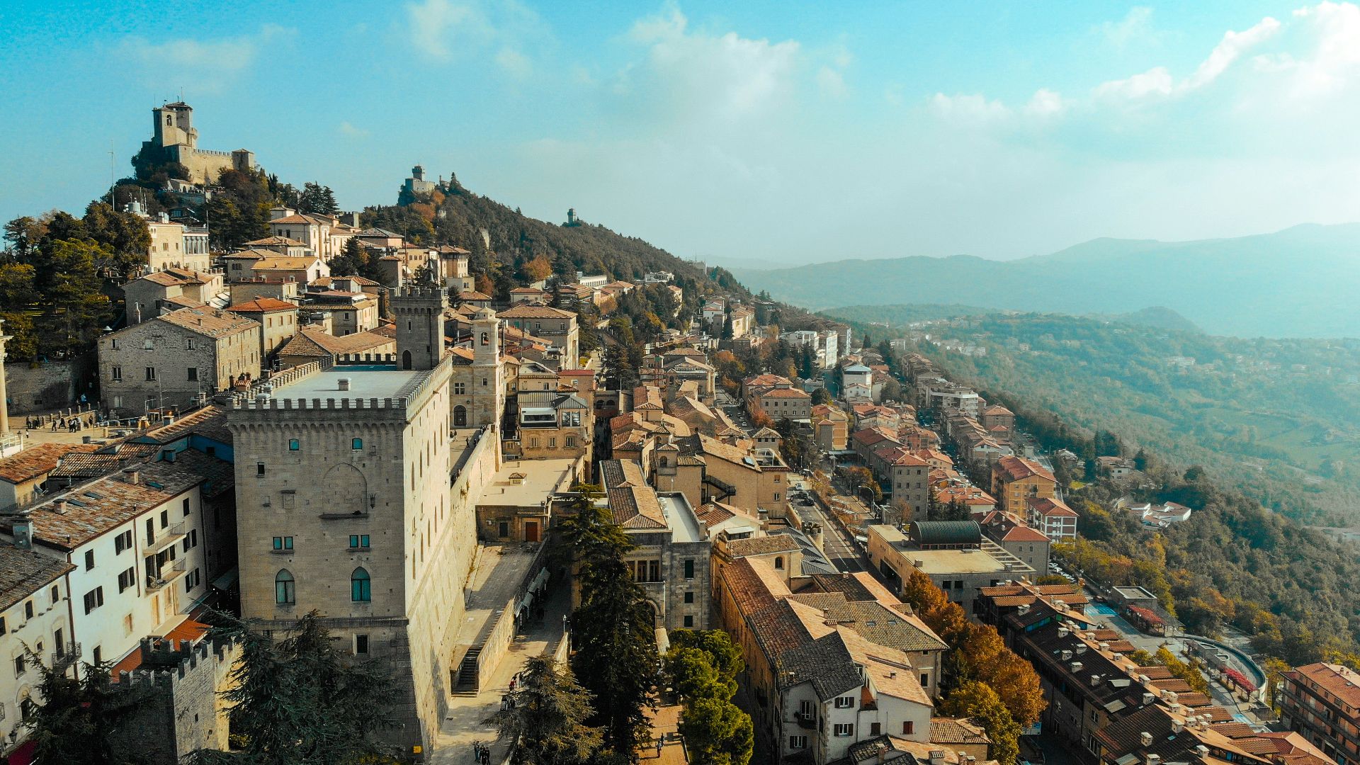 a small village on top of a mountain