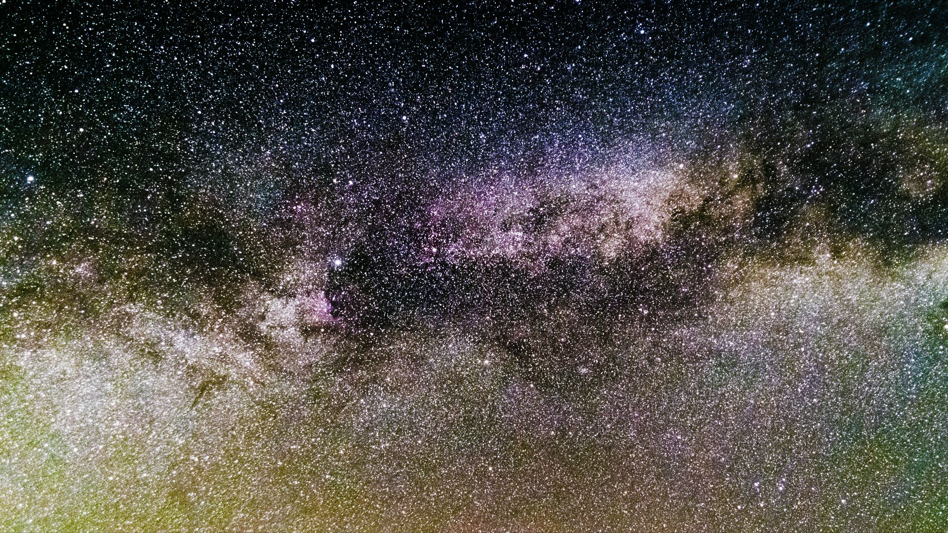 the night sky is filled with stars and clouds