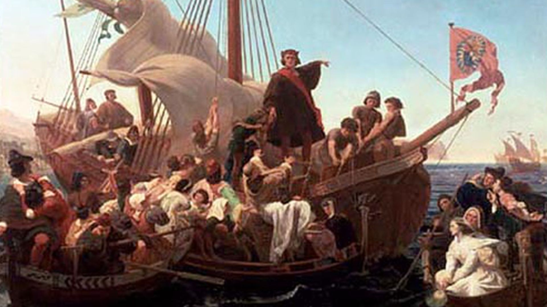 File:Christopher Columbus on Santa Maria in 1492..jpg