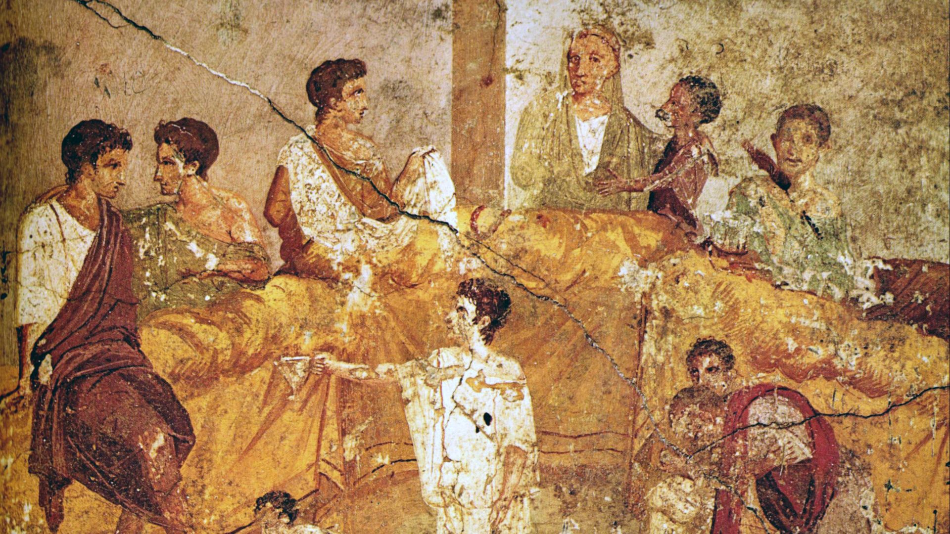 File:Pompeii family feast painting Naples.jpg