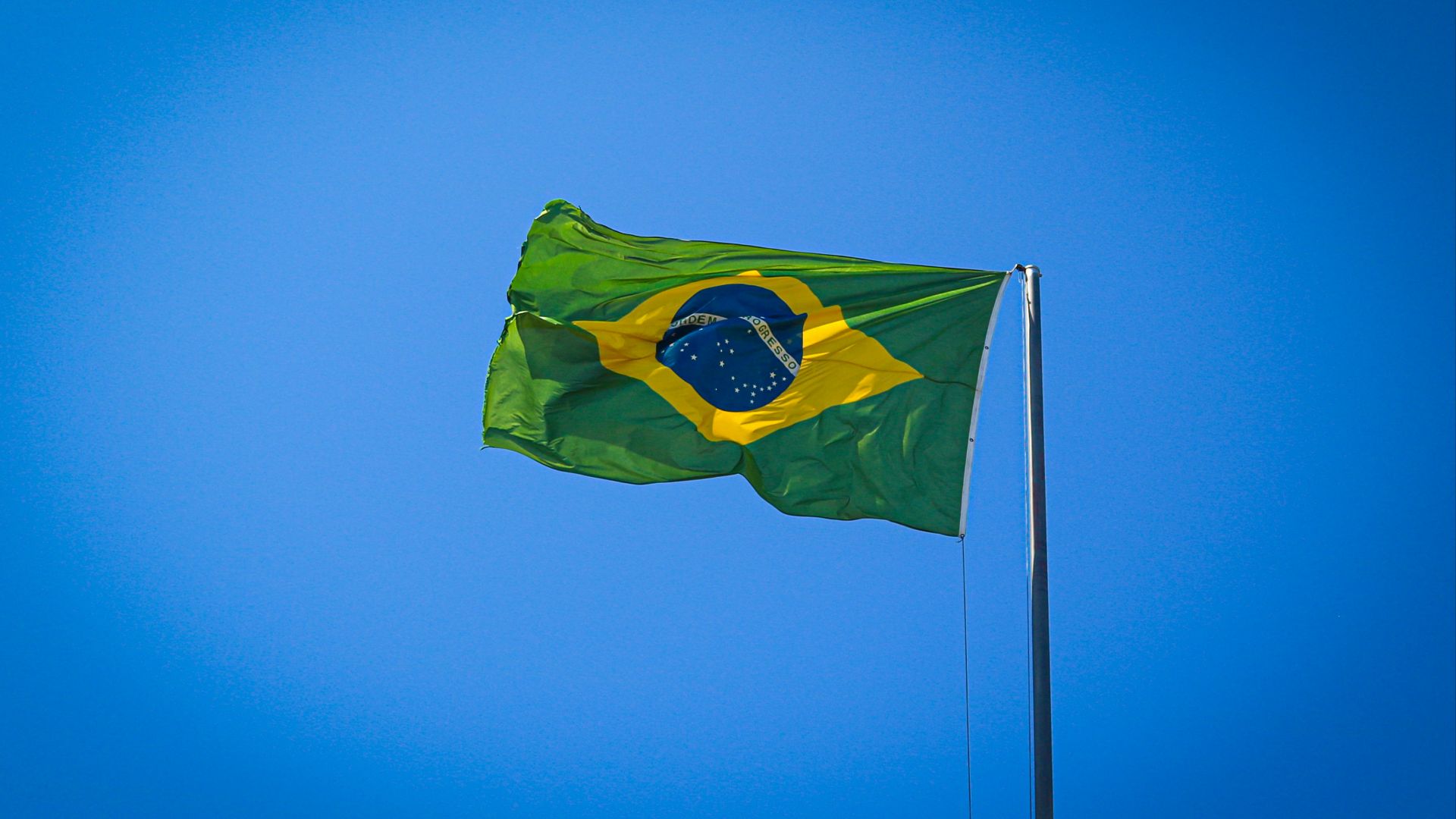 a flag flying in the air