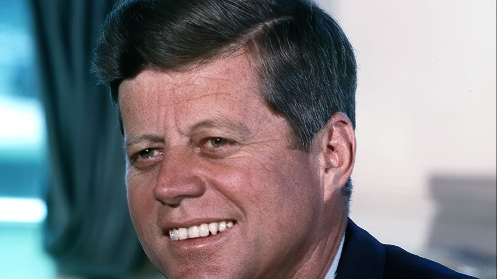 File:John F. Kennedy, White House color photo portrait.jpg