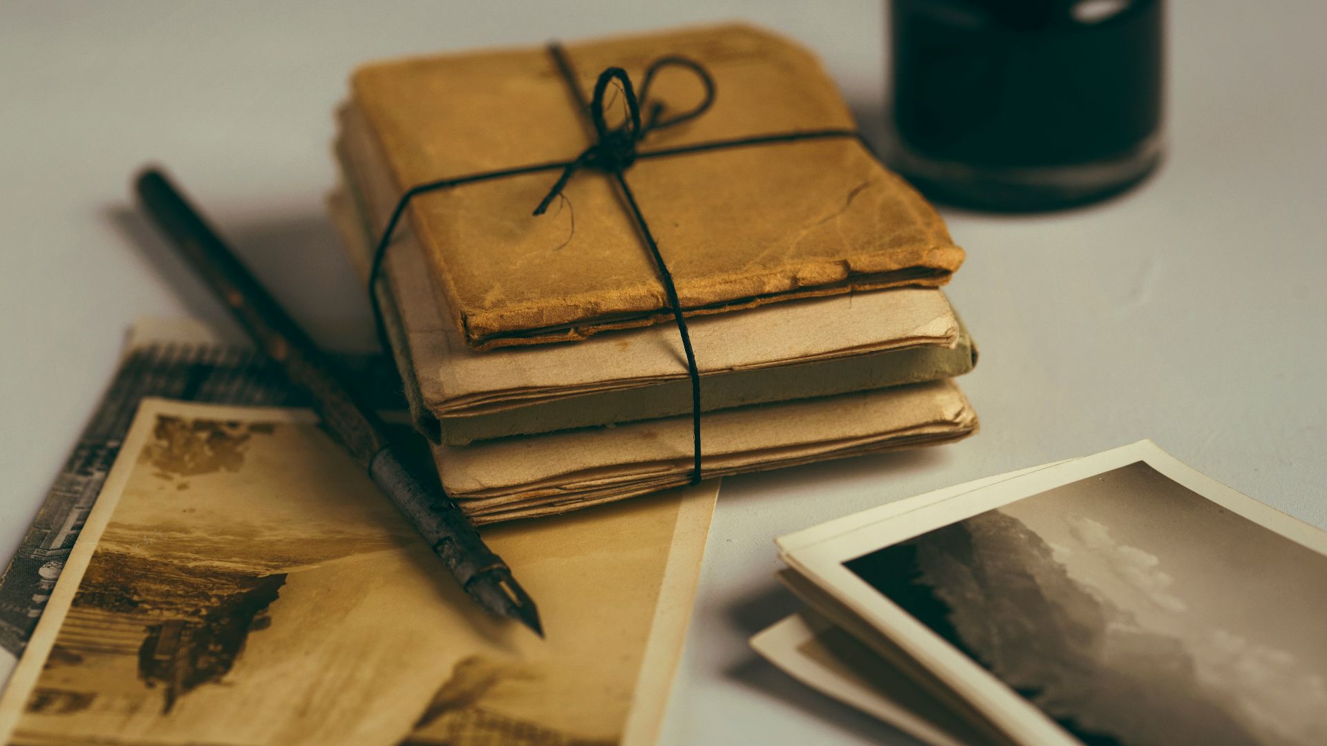 brown paper and black pen