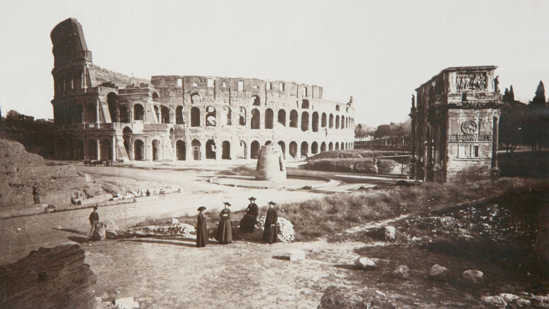File:Colosseum and Arch of Constantine (est. 1870).jpg