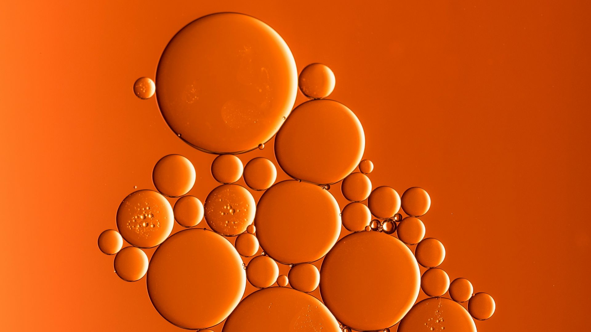 orange bubbles art