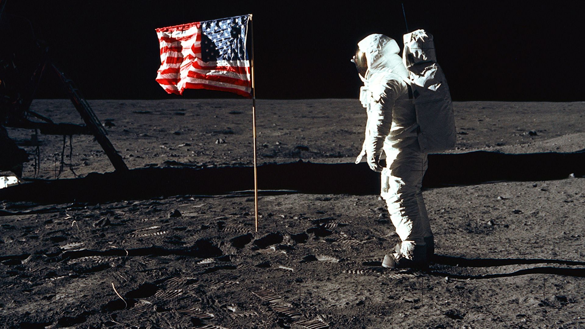 File:Buzz Aldrin and the U.S. Flag on the Moon (9460188482).jpg
