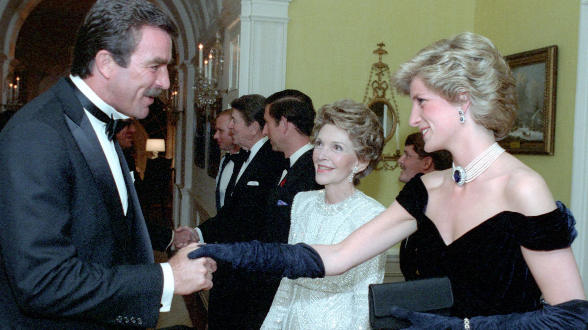 File:Princess Diana is greeted by Tom Selleck.jpg