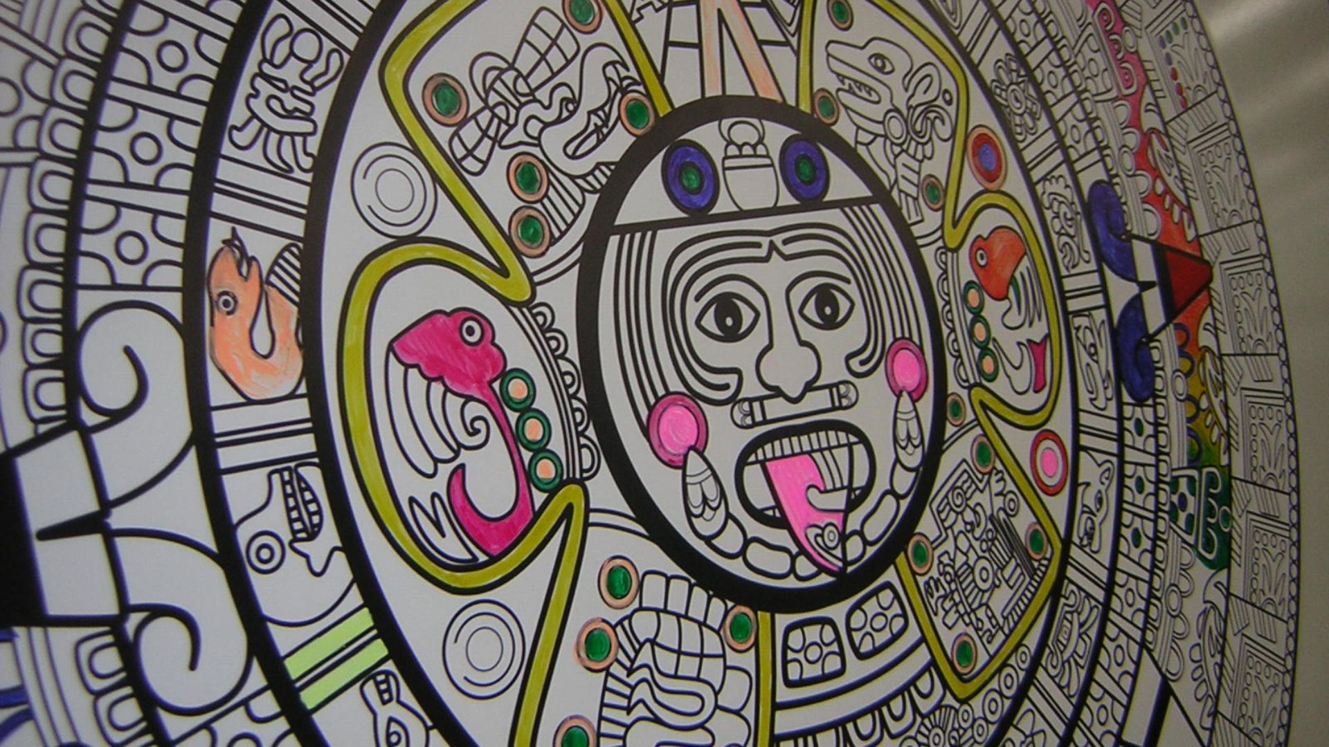 File:Mayan calendar getting colored (8278733092).jpg