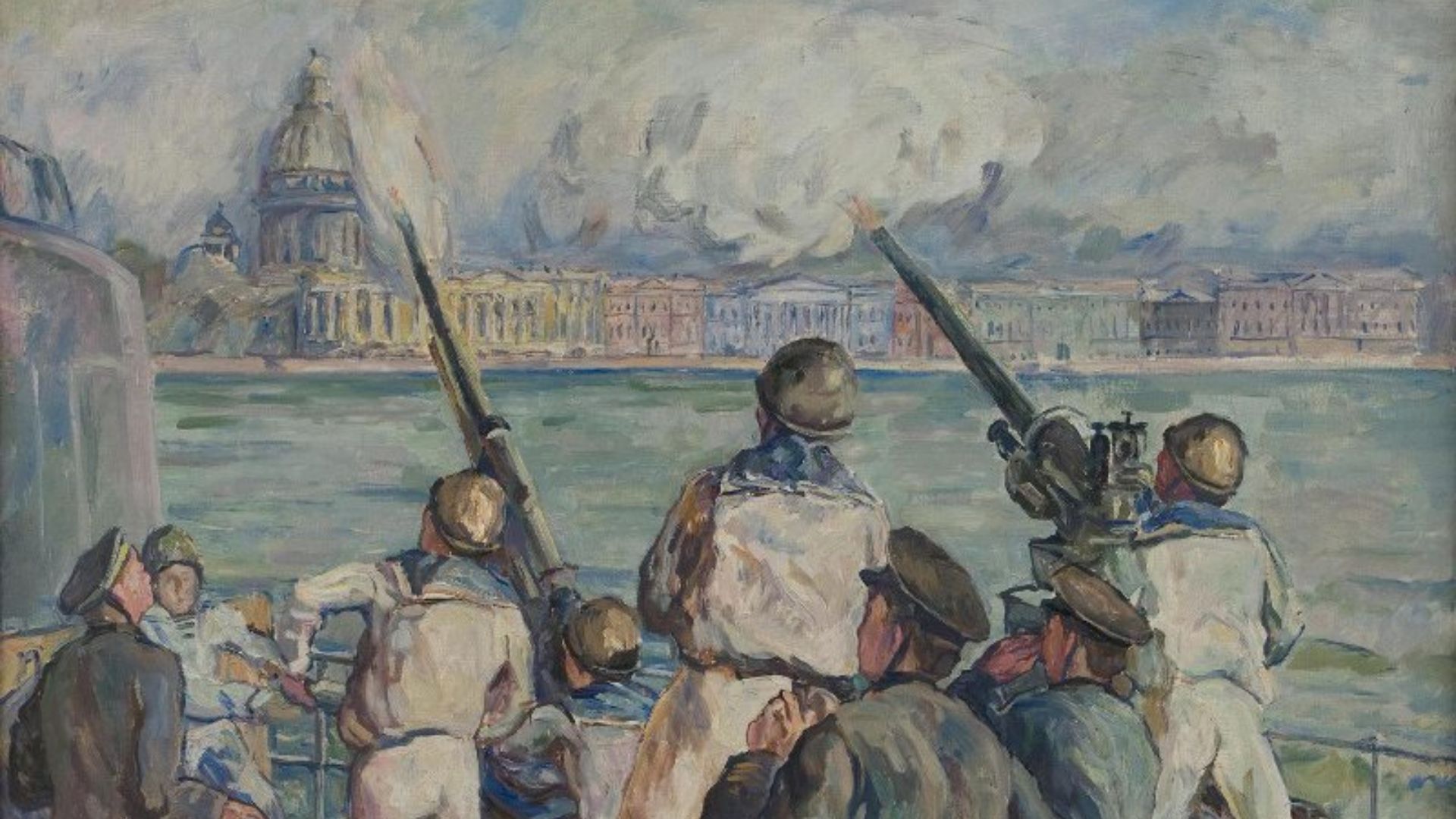 File:Defence of Leningrad by Aristarkh Lentulov (1942).jpg