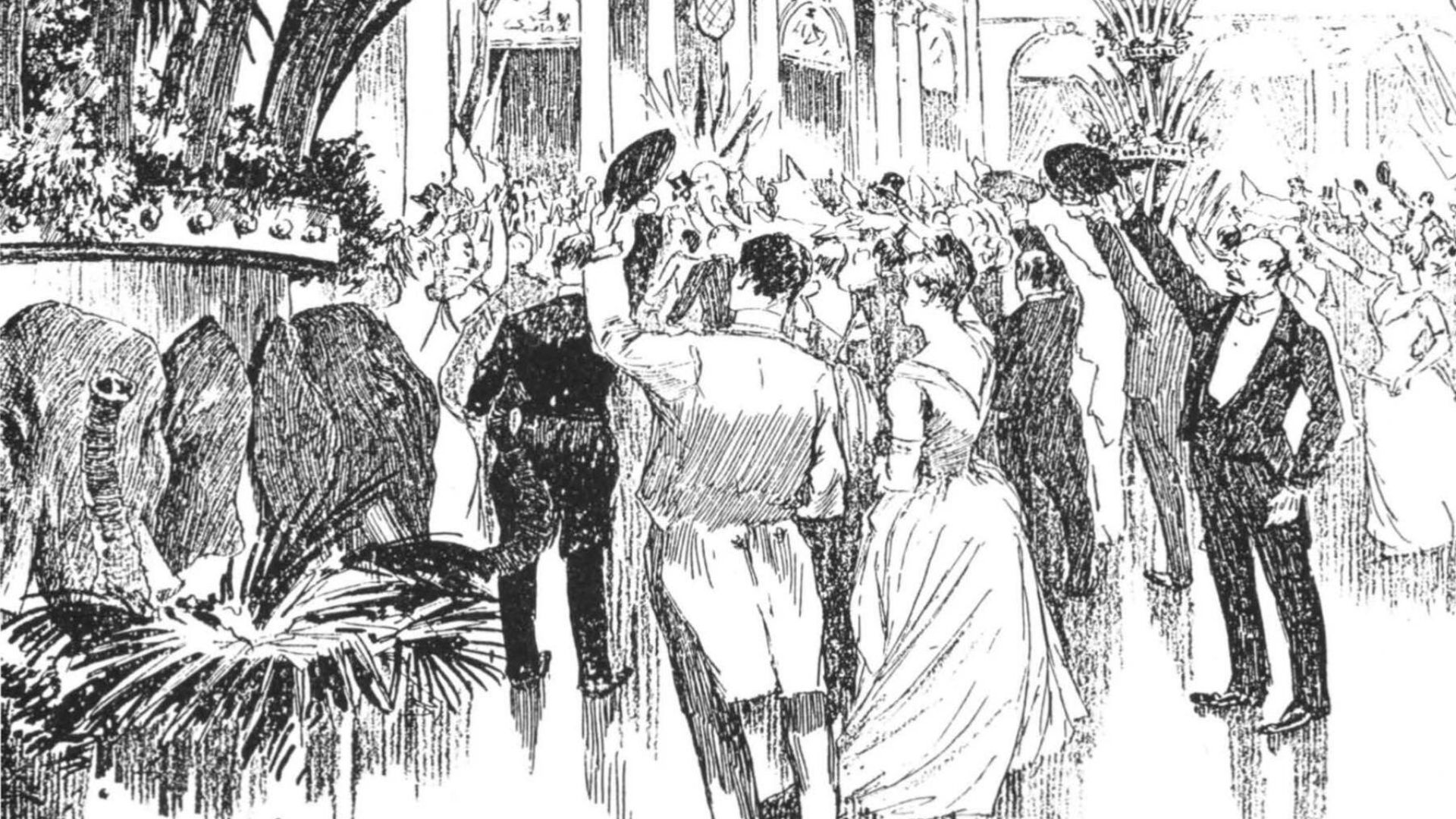 File:Festival at the Brussels Stock Exchange. Ovation made to the king during the delivery of the address in favor of the Congo. L'Illustration européenne N °31, 4 May 1890.jpg
