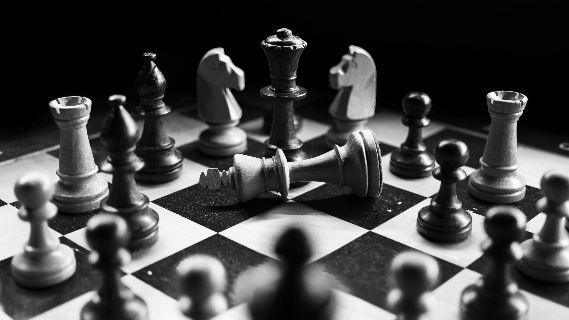 chess pieces on board