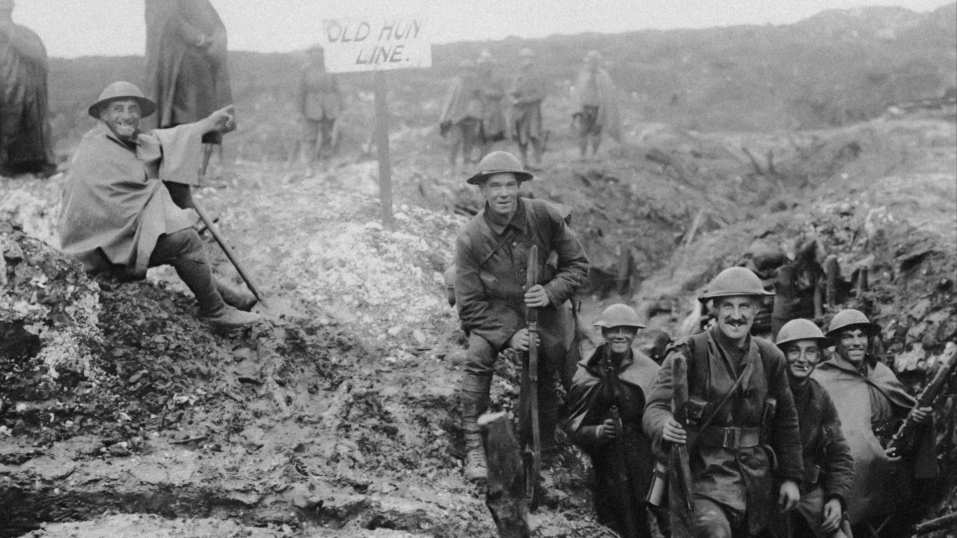 a black and white photo of a group of soldiers