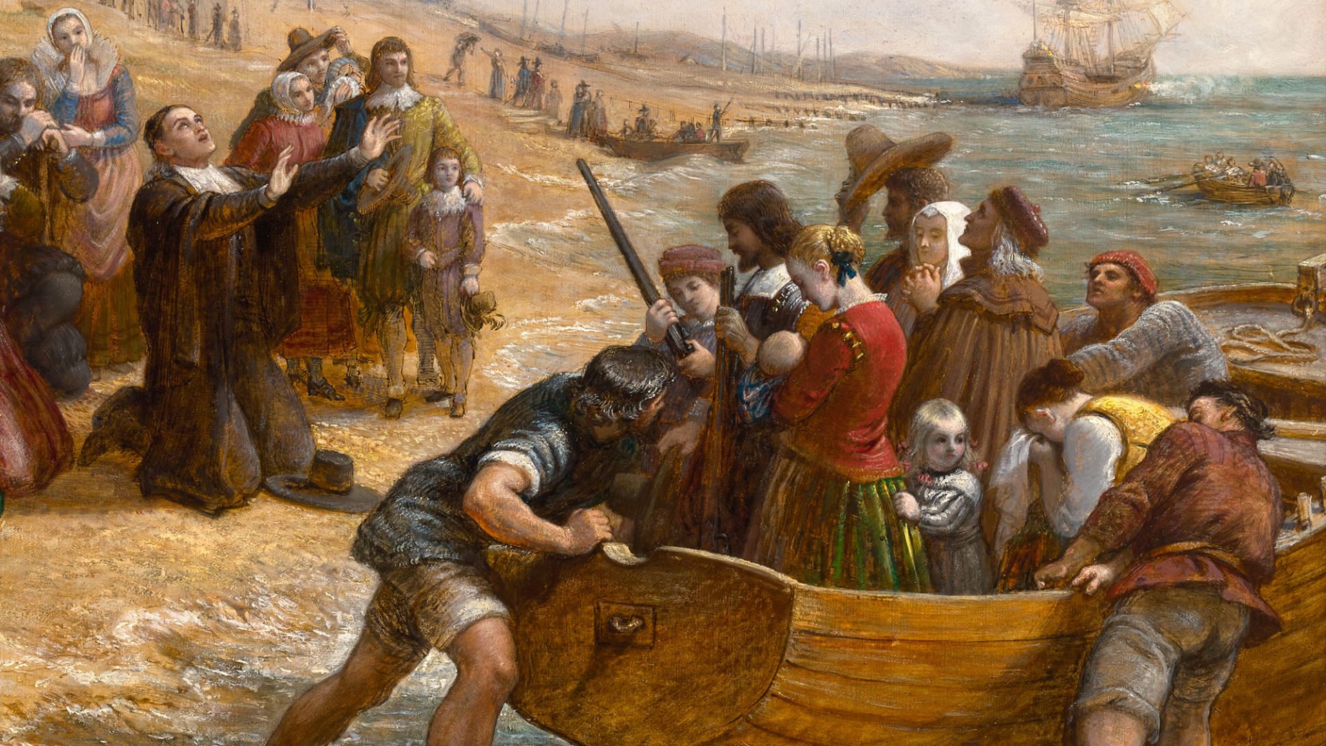 File:Charles West Cope, The Pilgrim Fathers. Circa 1856. Oil study..png