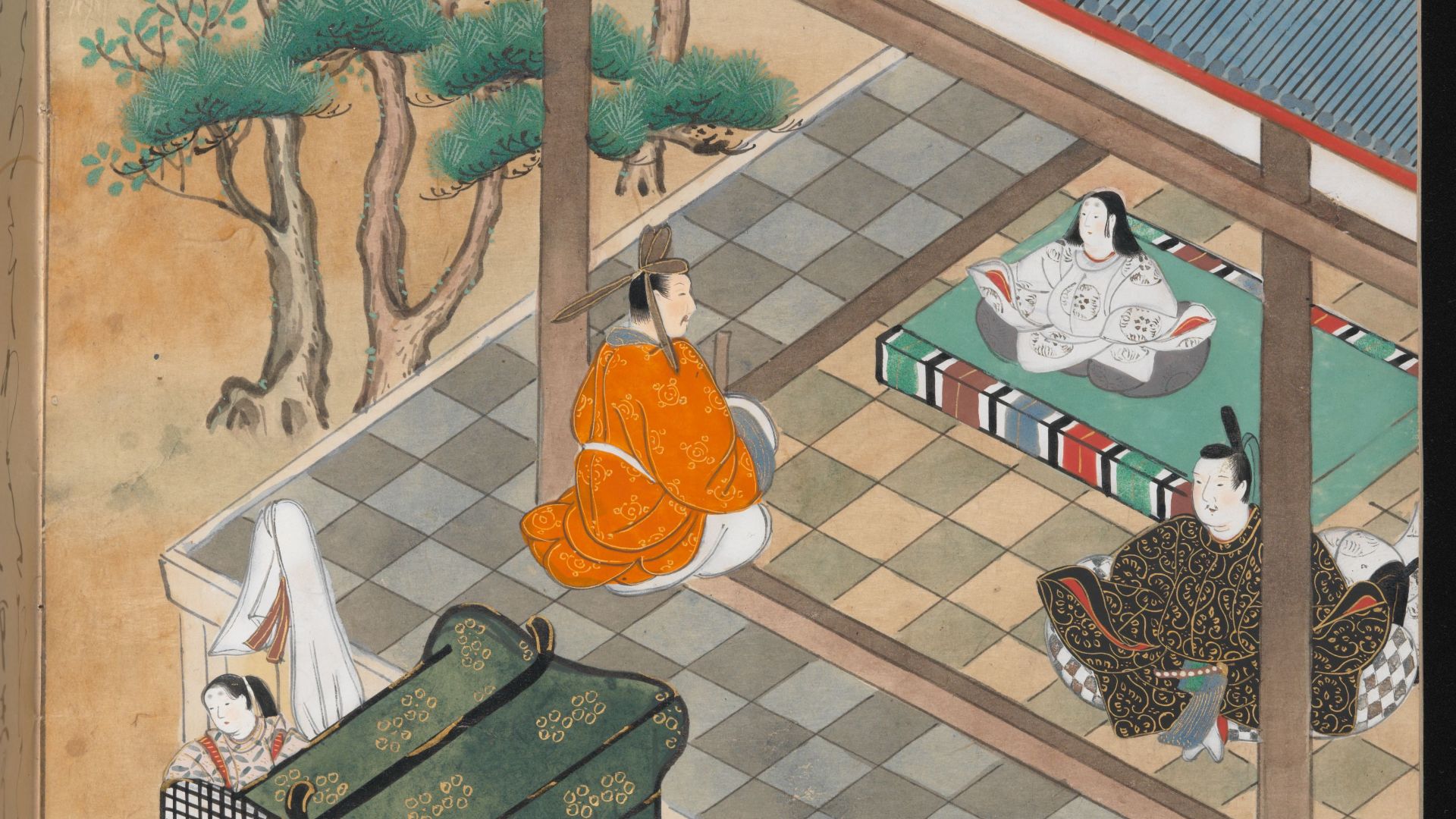 File:Paulownia Court (Kiritsubo) from Tale of Genji (Genji monogatari) AR J1038 01-054 56-f-26v.jpg
