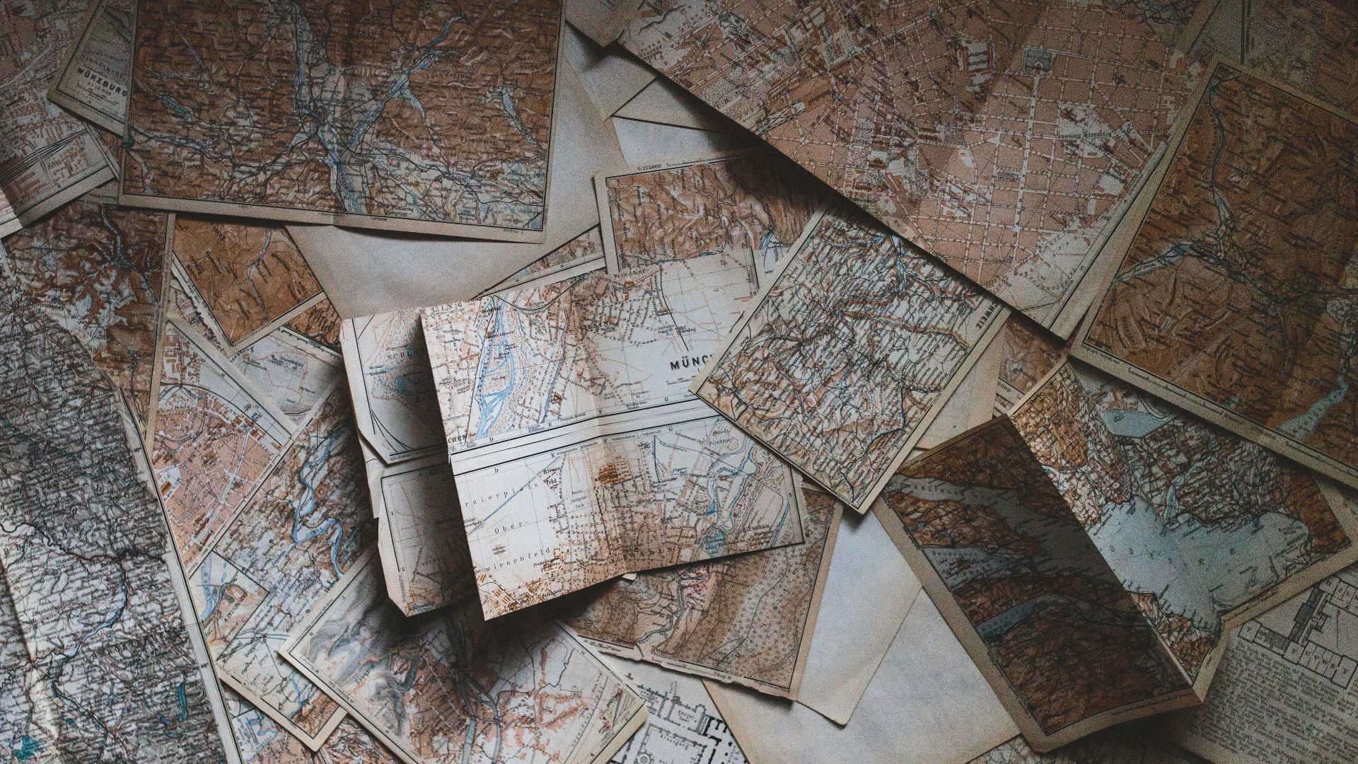 maps lying on the floor