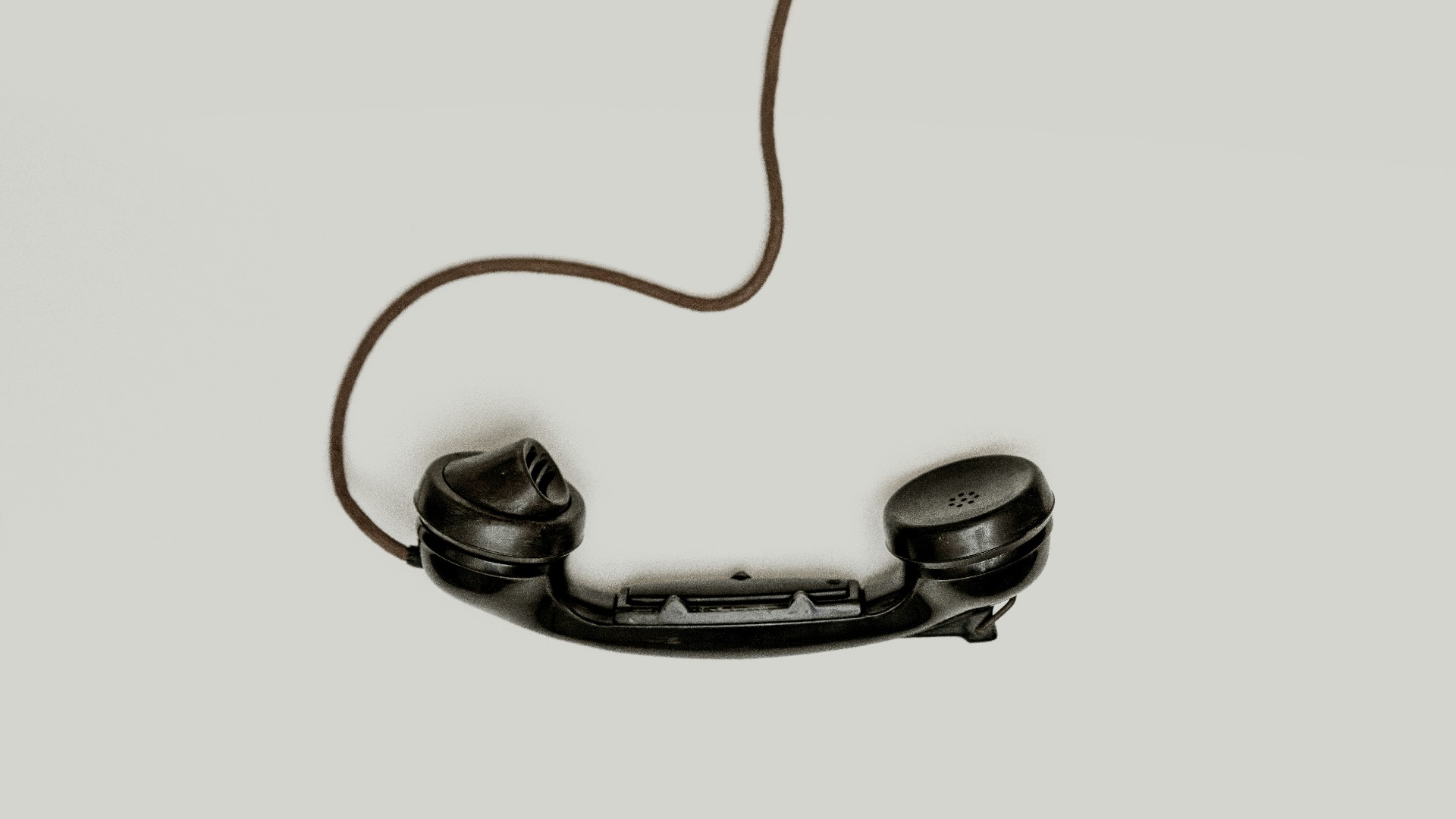 black corded telephone