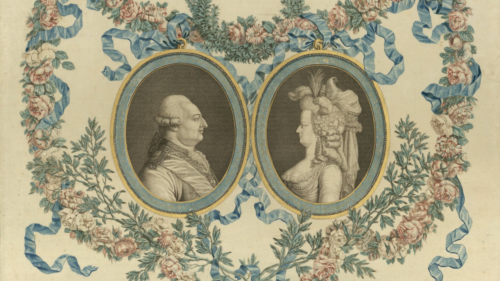 File:Louis XVI and Marie Antoinette - Print 18th century.jpg