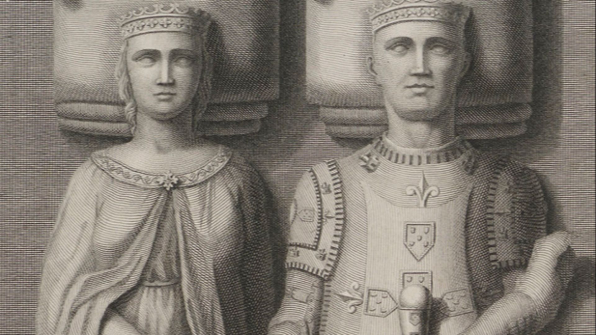 File:The Effigies of King John the First and Queen Philippa - James Newton (engraver), after James Cavanagh Murphy (cropped).png