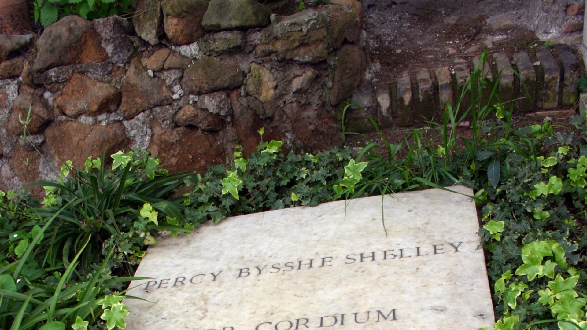 File:9024 - Roma - Cimitero acattolico - Tomba Percy Bysshe Shelley (1792-1822) - Foto Giovanni Dall'Orto, 31-March-2008.jpg