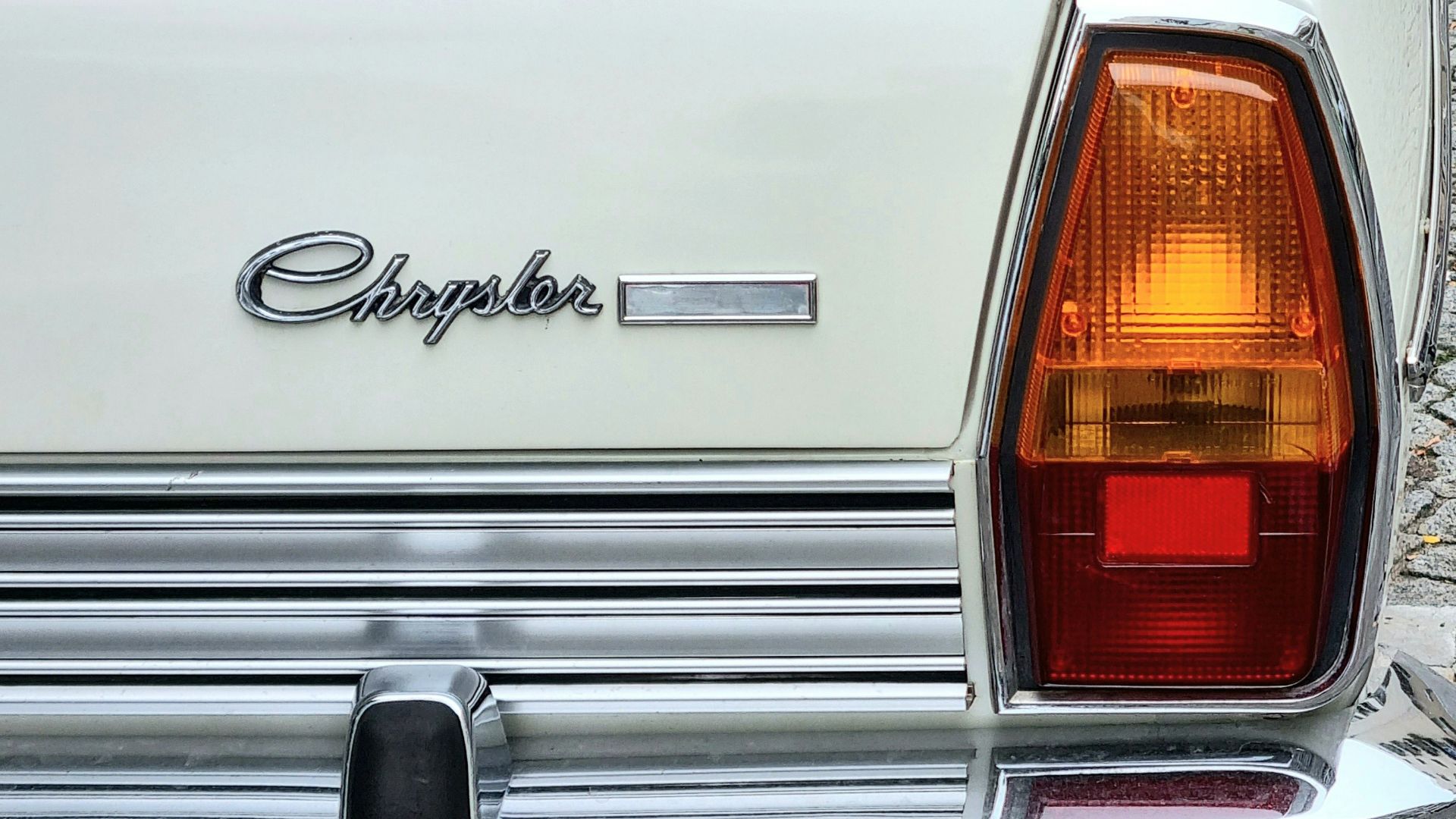 the back of a white car