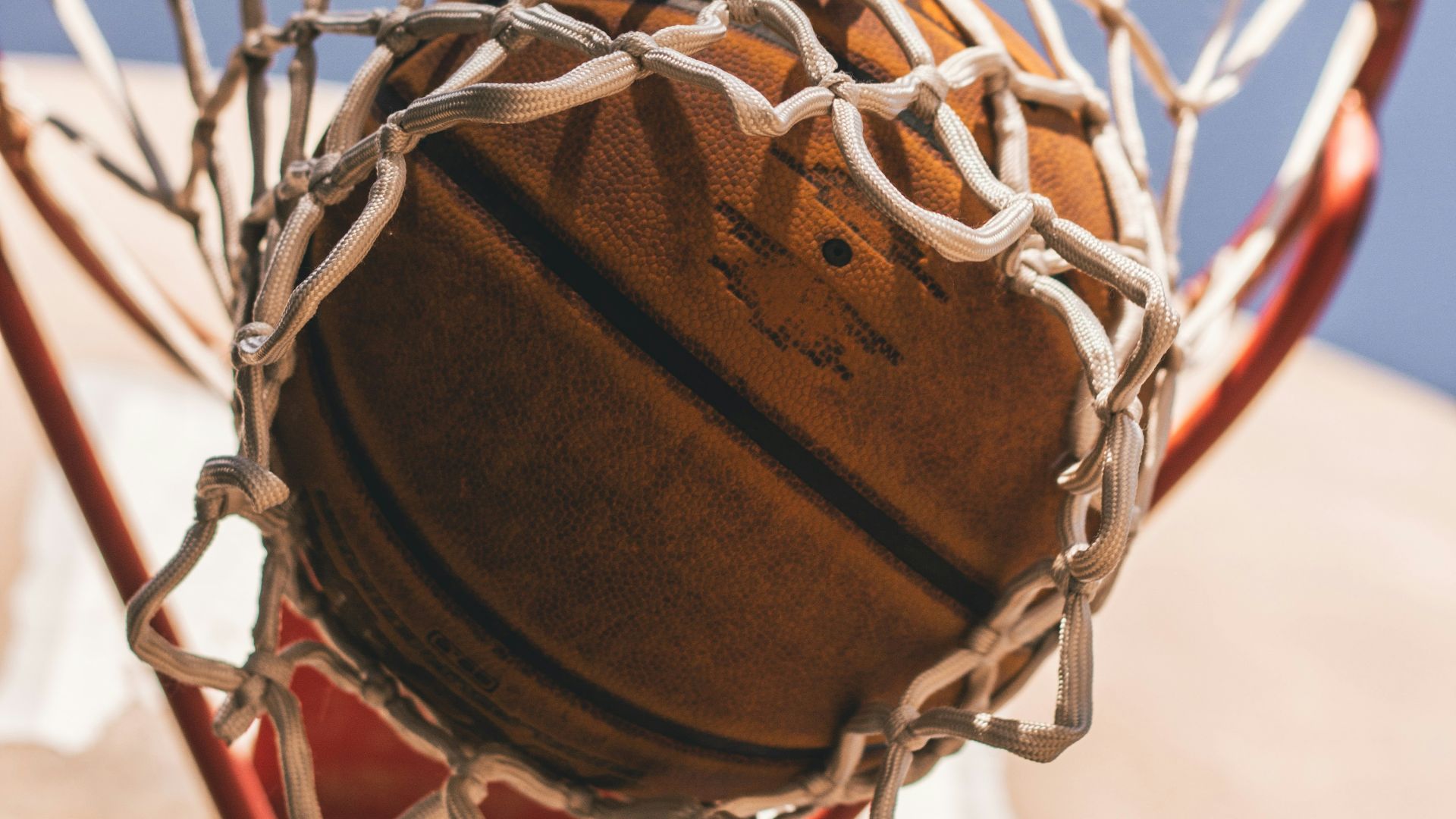 basketball on ring