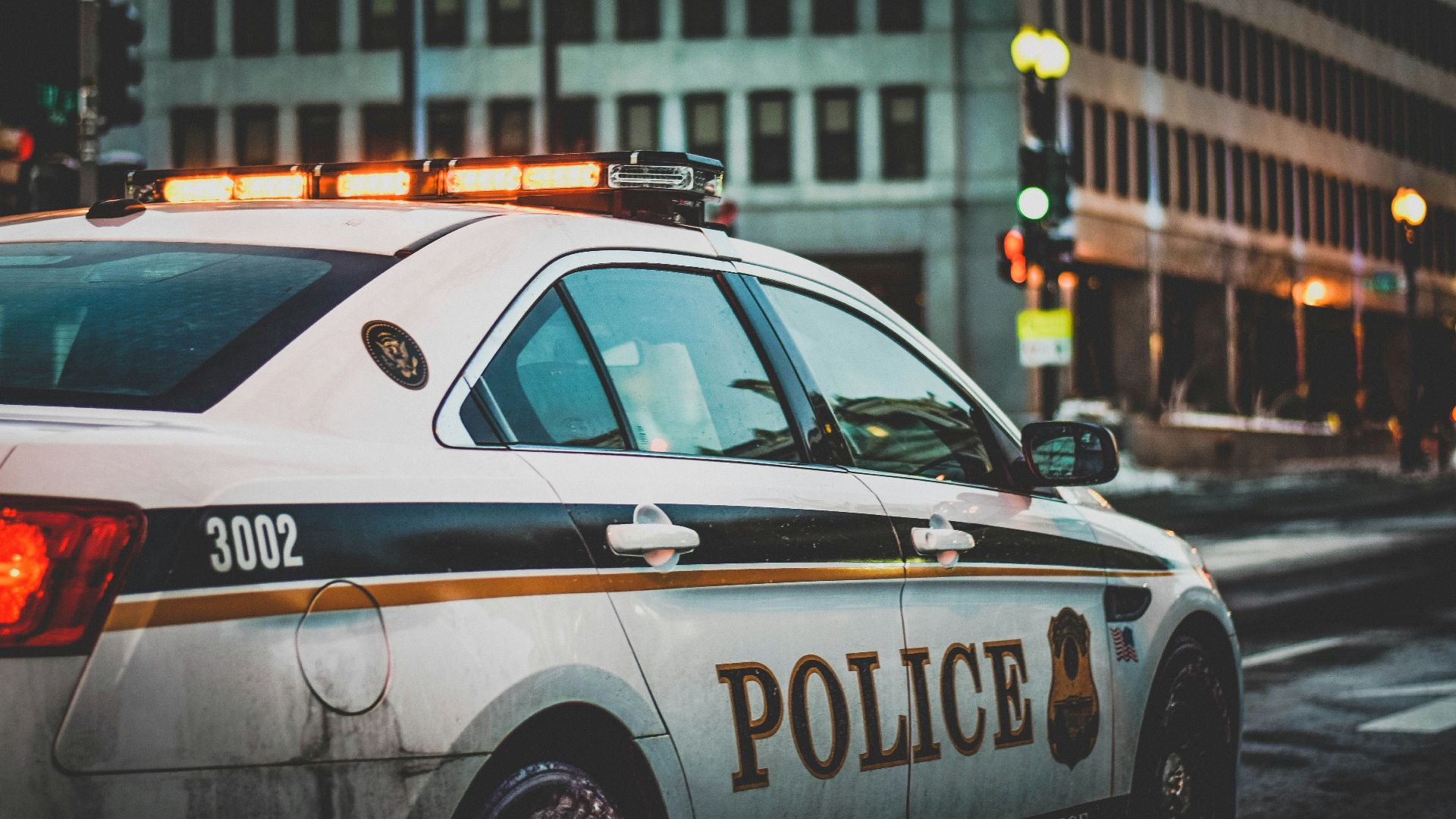 police car at street
