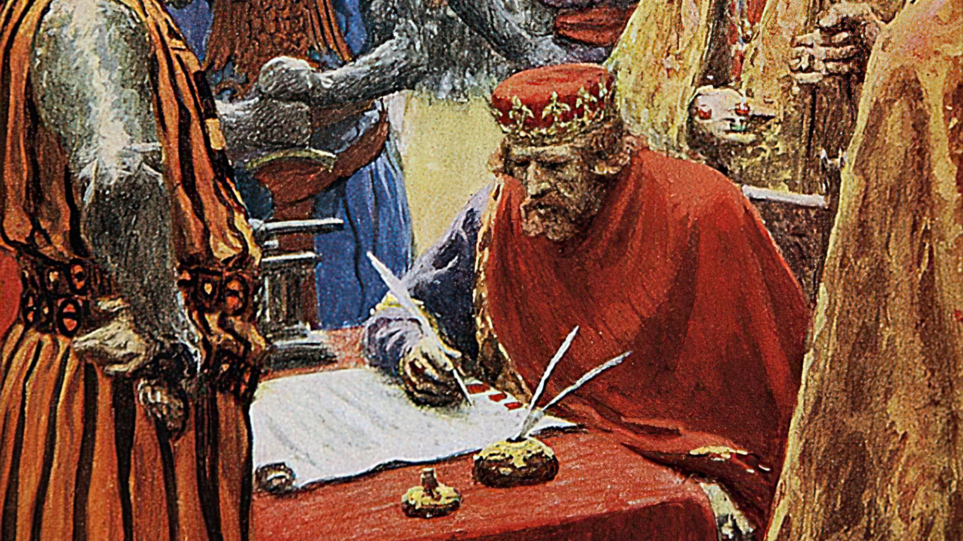 File:Magna Carta King John signing the Magna Carta reluctantly by Michael, Arthur C (d 1945).jpg