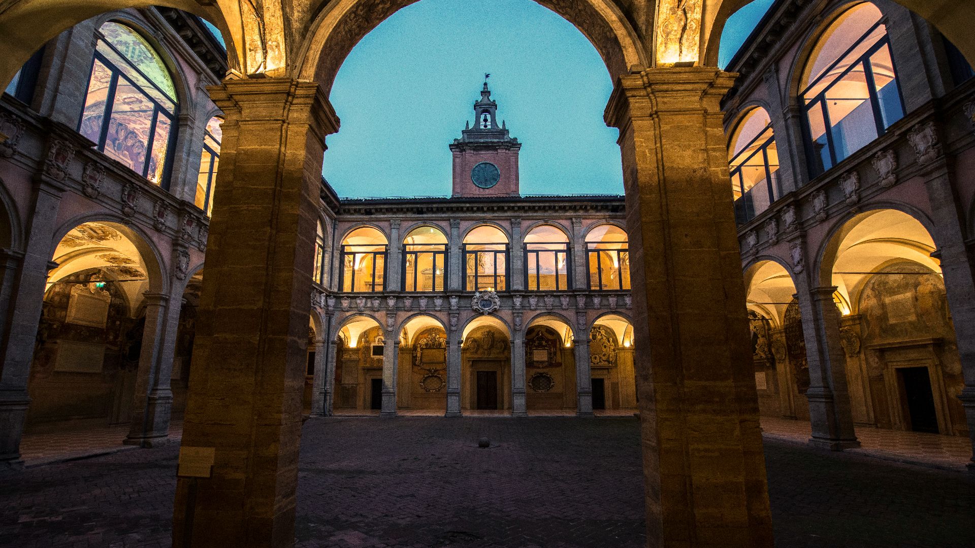 File:Archiginnasio ora blu Bologna.jpg