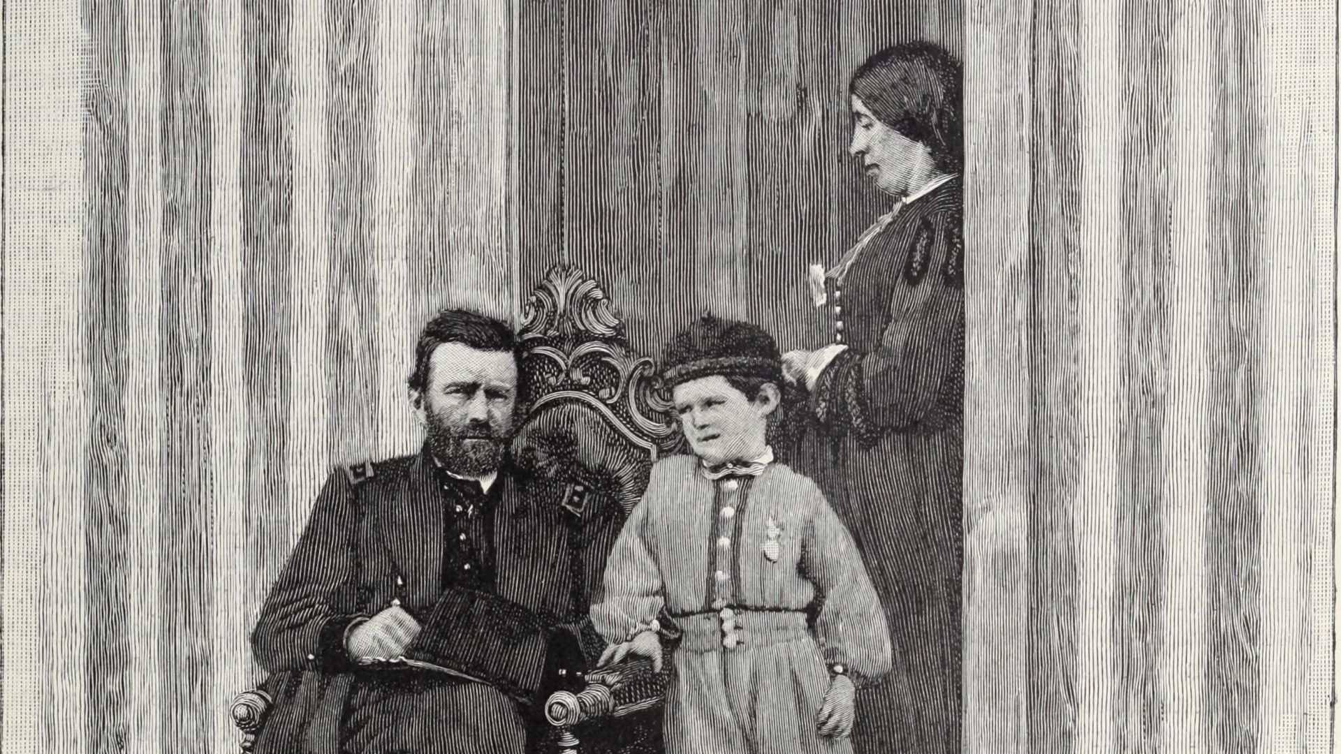 File:General Ulysses S. Grant, Mrs. Grant and Master Jesse.jpg