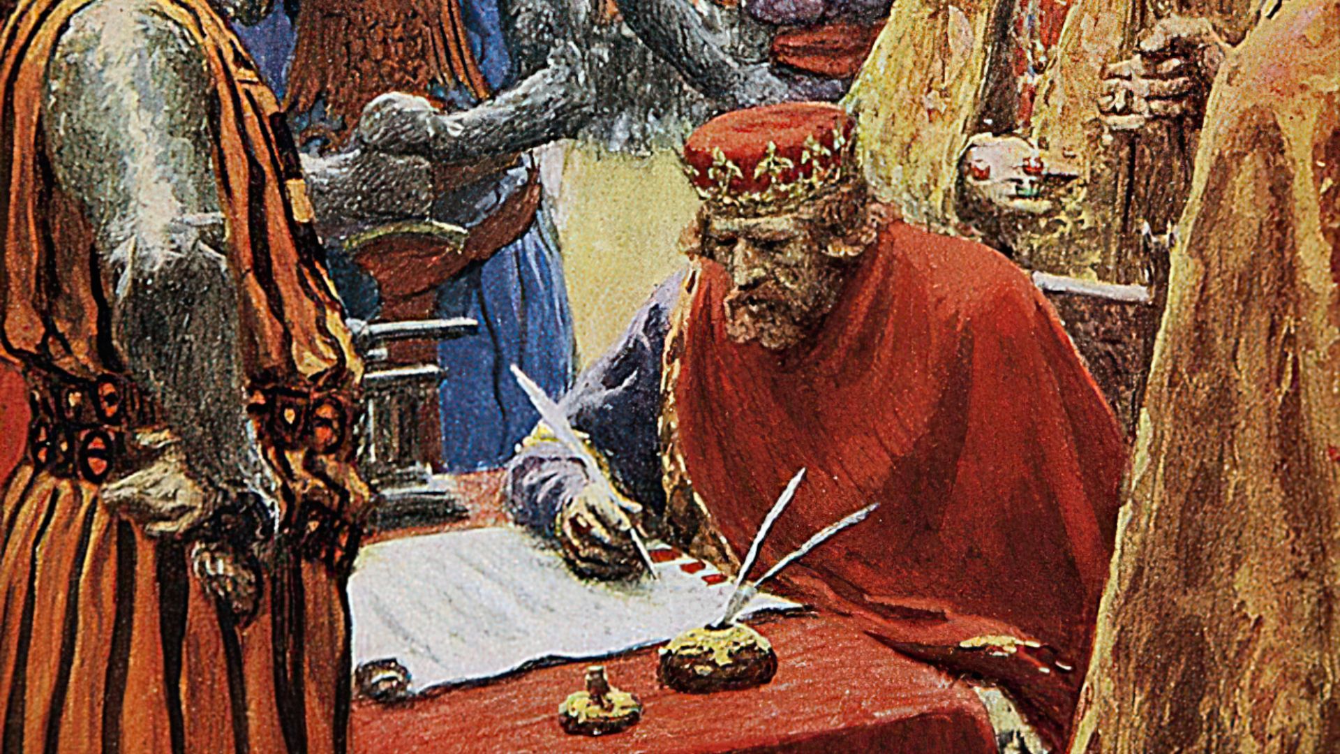 File:Magna Carta King John signing the Magna Carta reluctantly by Michael, Arthur C (d 1945).jpg