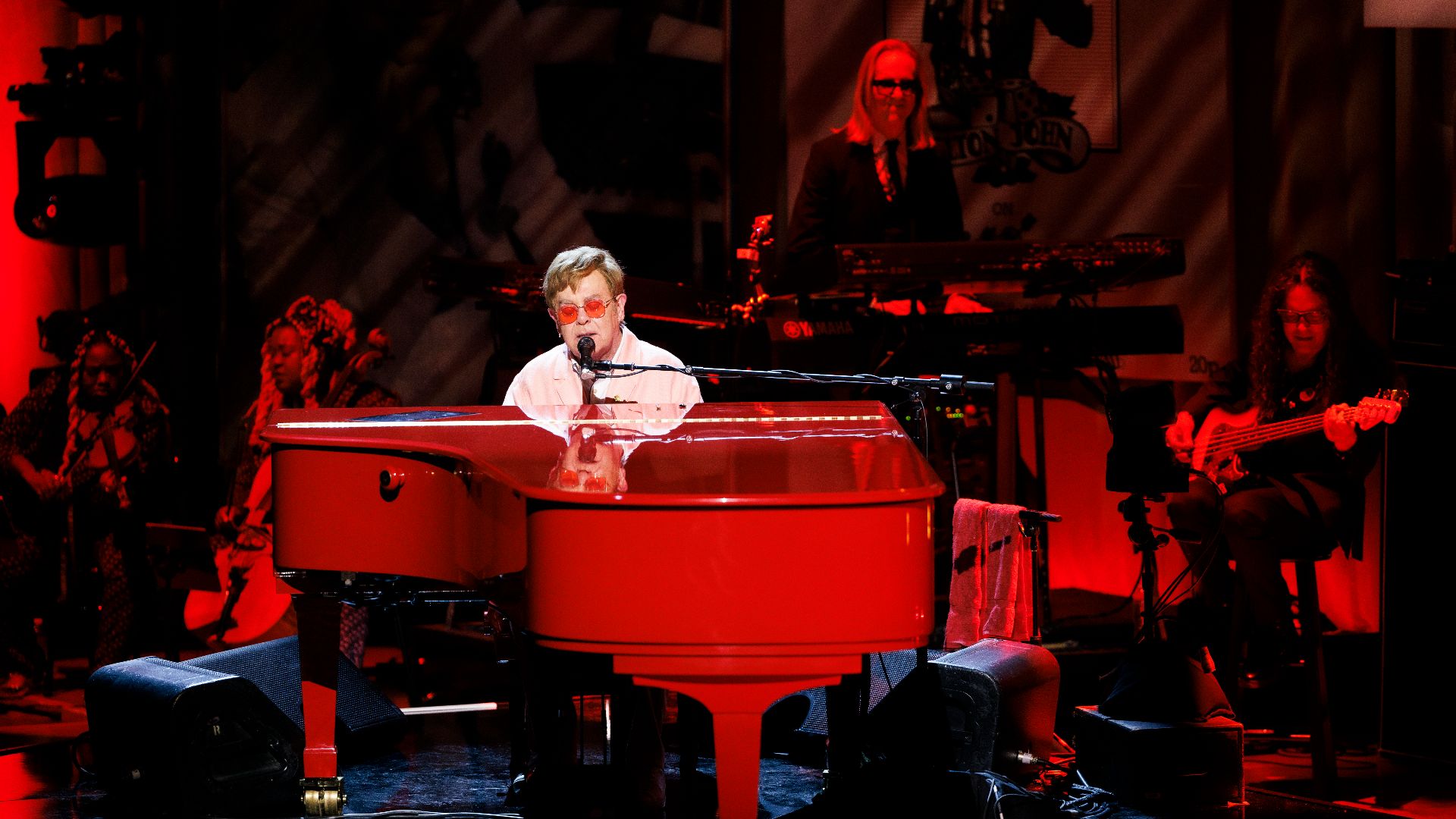 File:Gershwin Prize for Popular Song honoree Elton John looks over a special collections display of Gershwin sheet music in the Library of Congress Main Reading Room, March 19, 2024 - 4.jpg