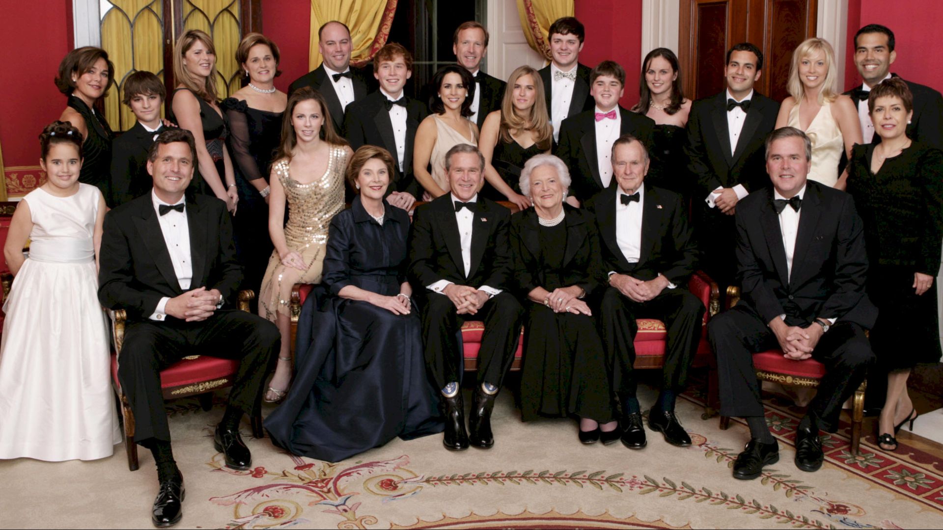 File:George W. Bush and family.jpg