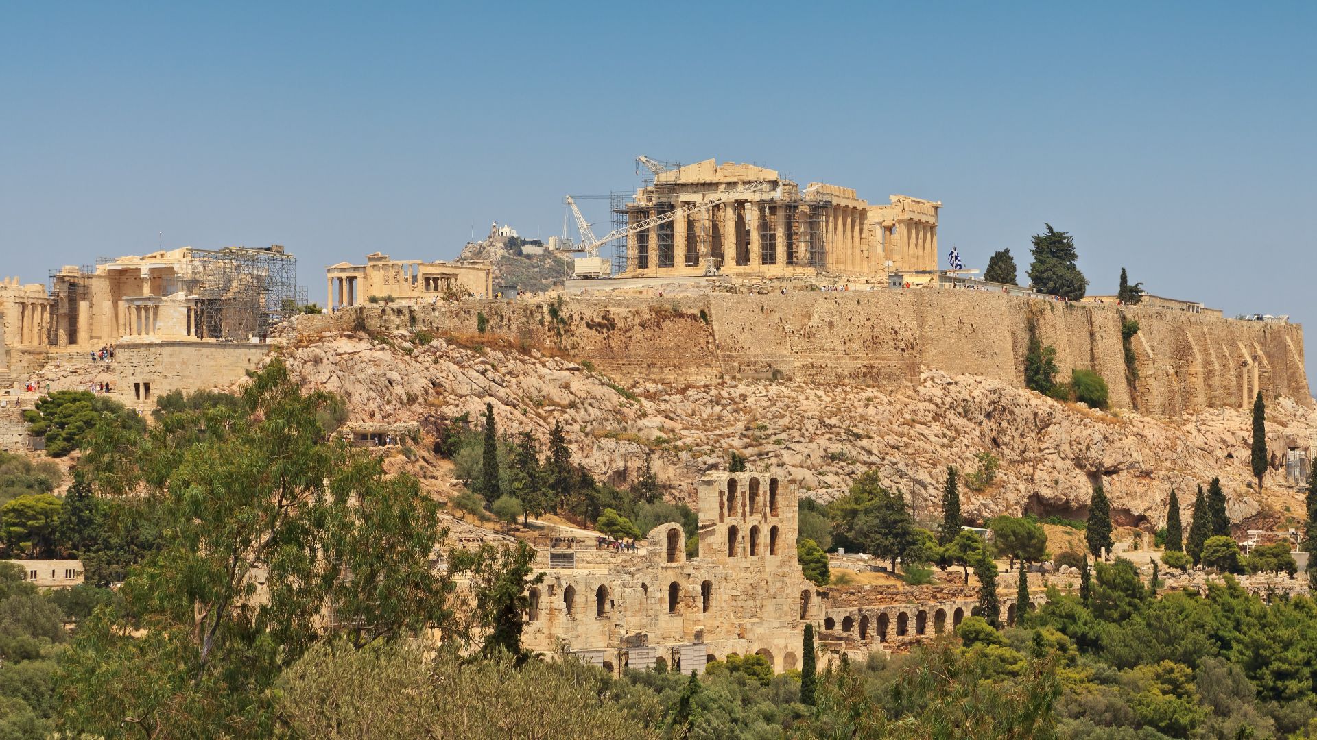 File:Attica 06-13 Athens 50 View from Philopappos - Acropolis Hill.jpg